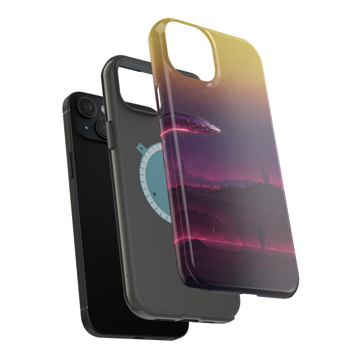 MagSafe Tough iPhone Case - "Cosmic Cyberpunk"