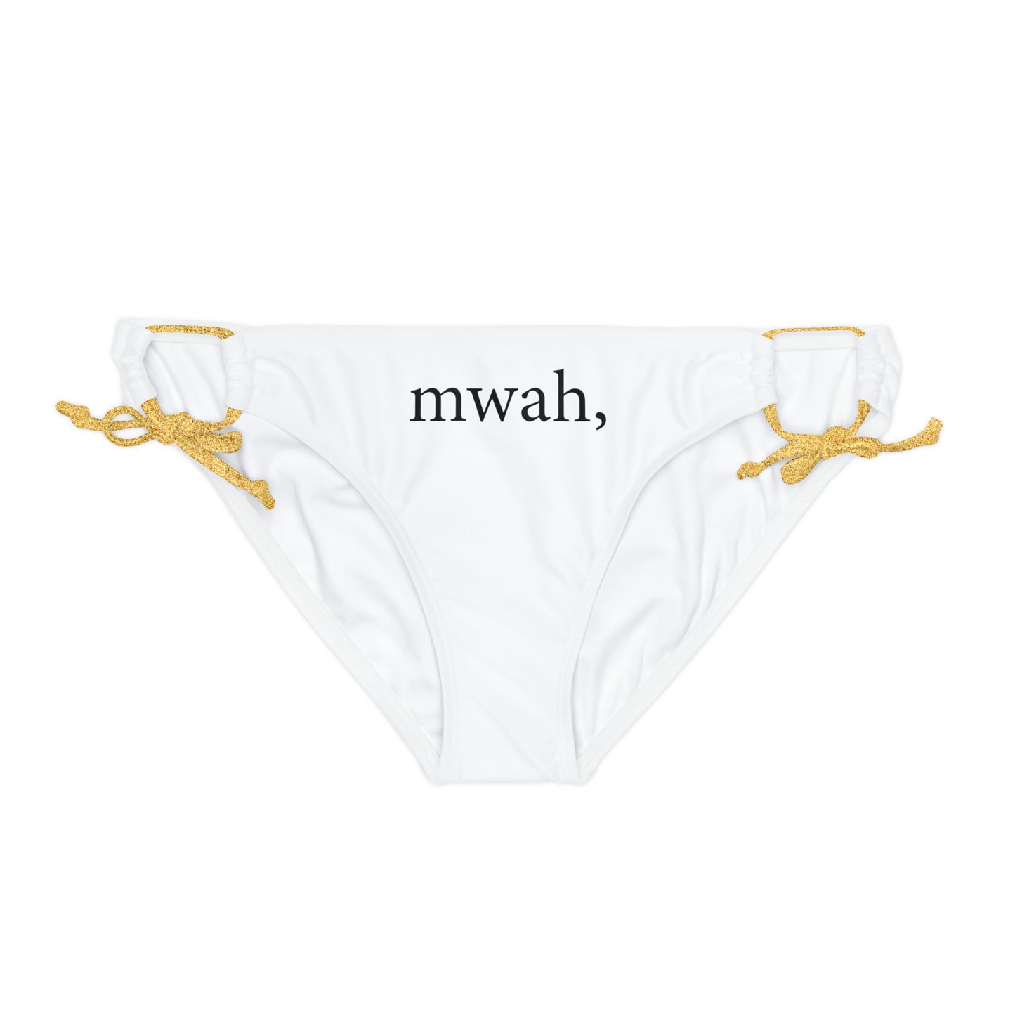 Loop Tie Side Bikini Bottom (AOP) - mwah, no bars.