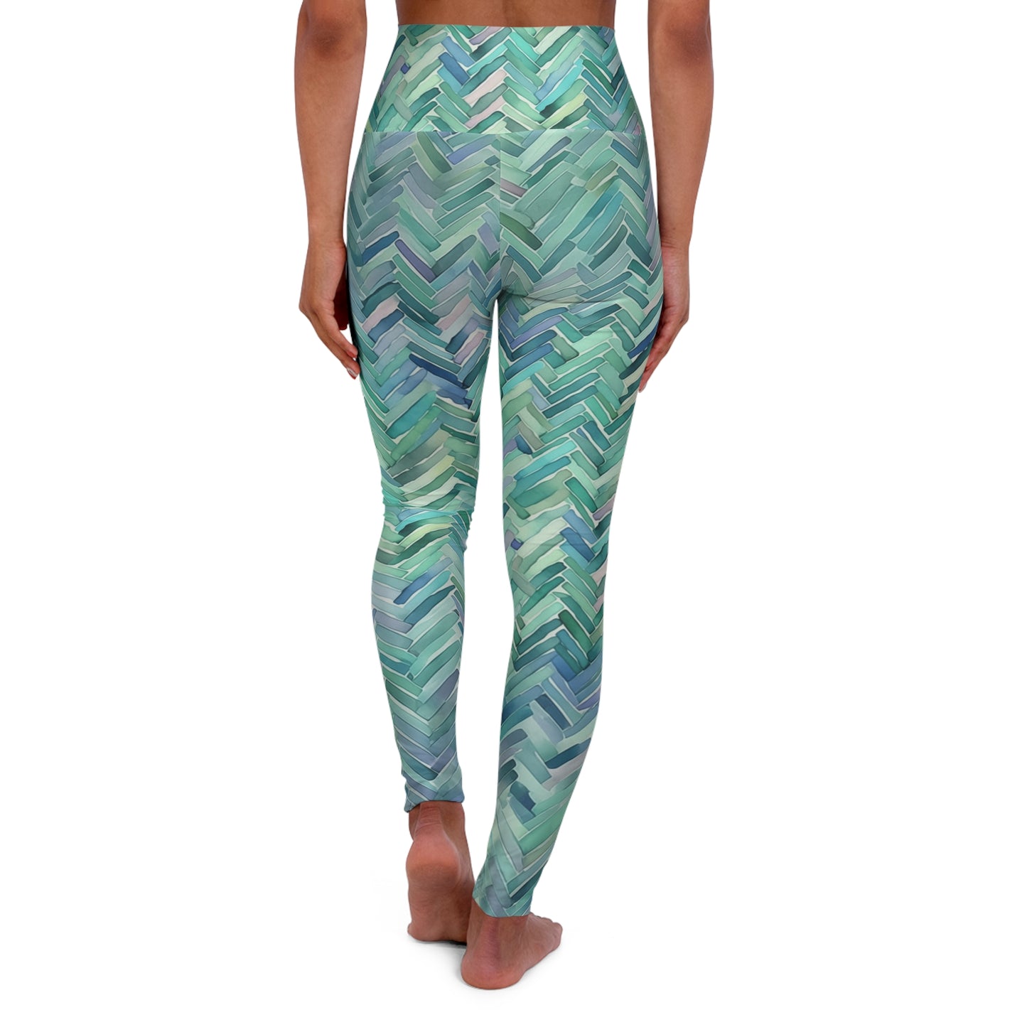 High Waisted Leggings - Piers Orleans Herringbone