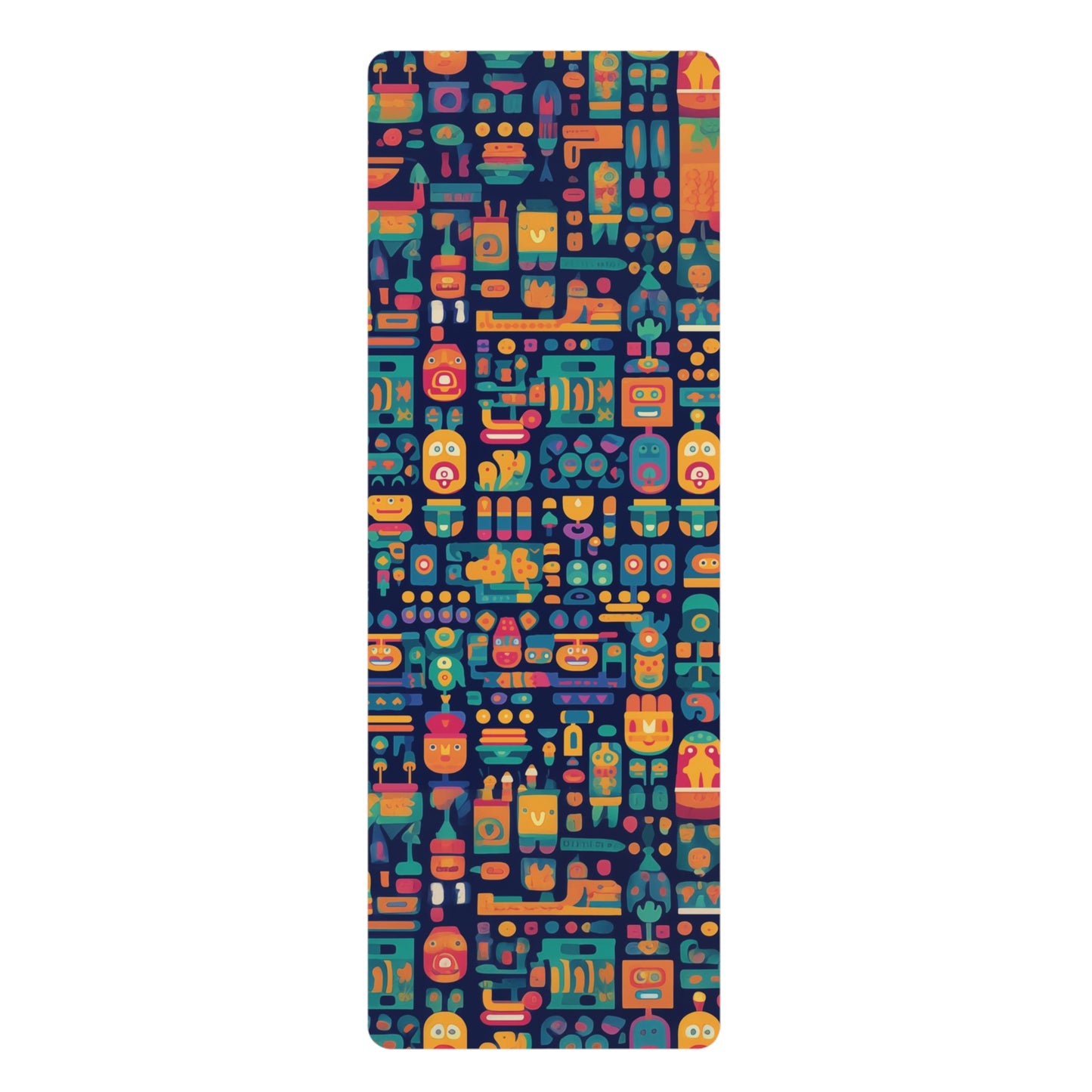 Rubber Yoga Mat- Anika Trikonasana Space Invader