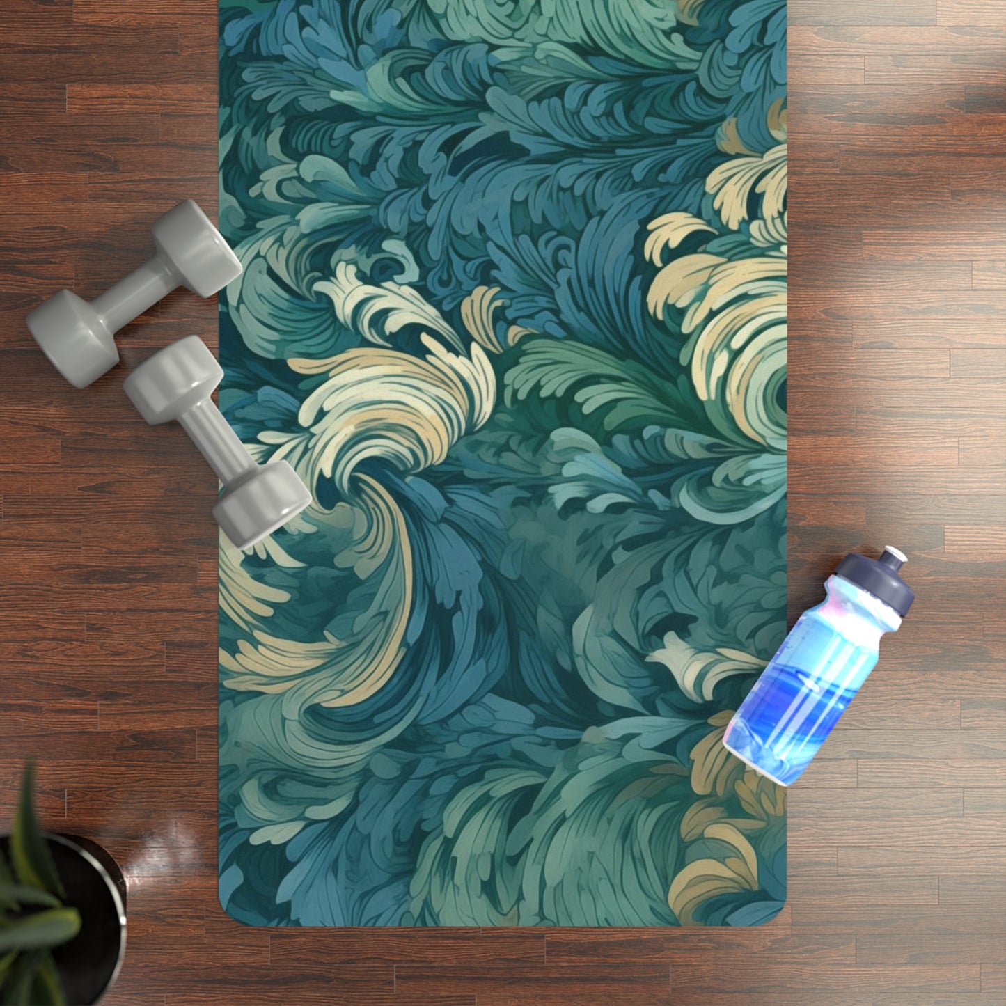 Rubber Yoga Mat- Theodoric Phalakasana Brocade