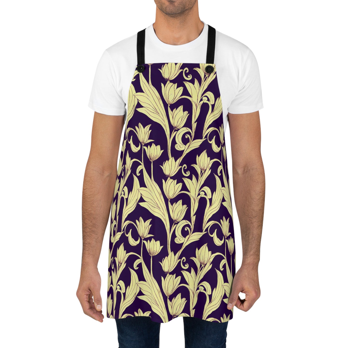 Canvas Apron - Baroque Blossom Damask