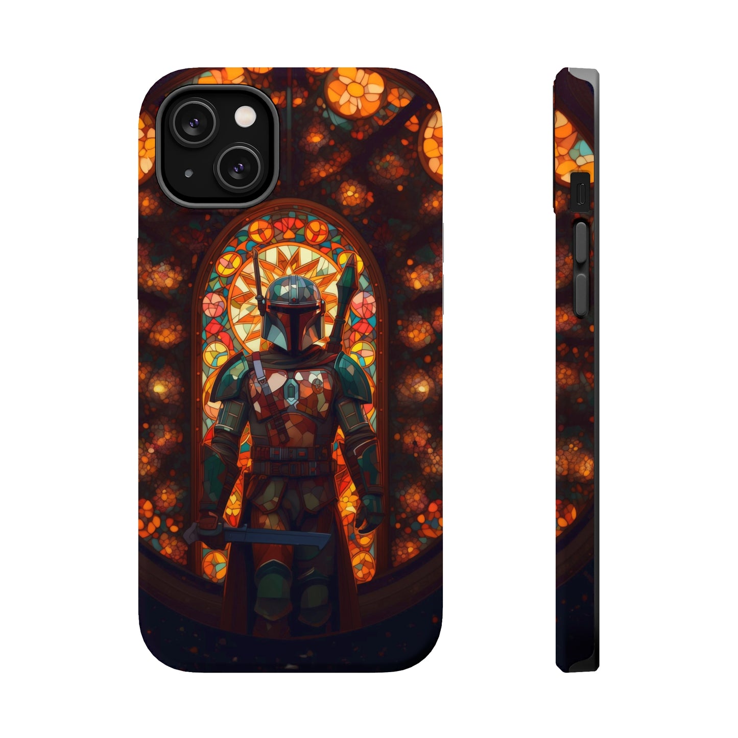 MagSafe Tough iPhone Case - The Mandalorian Catholic Stained Glass Window