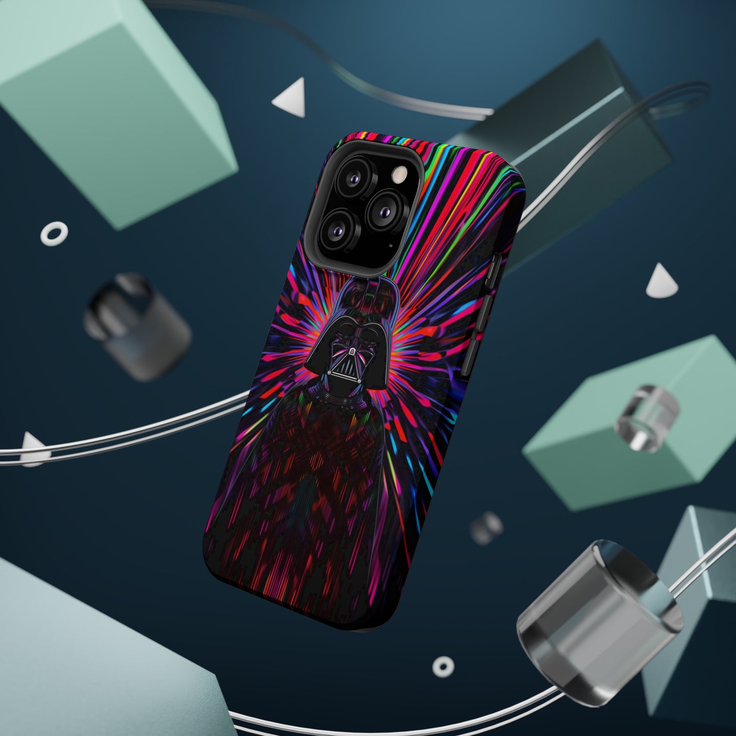MagSafe Tough iPhone Case - Darth Vader Op Art Vintage