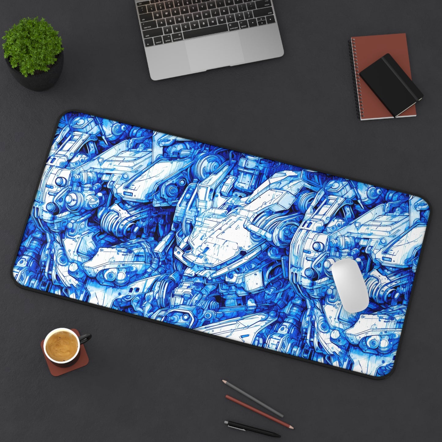 Desk Mat - Mecha Blueprint