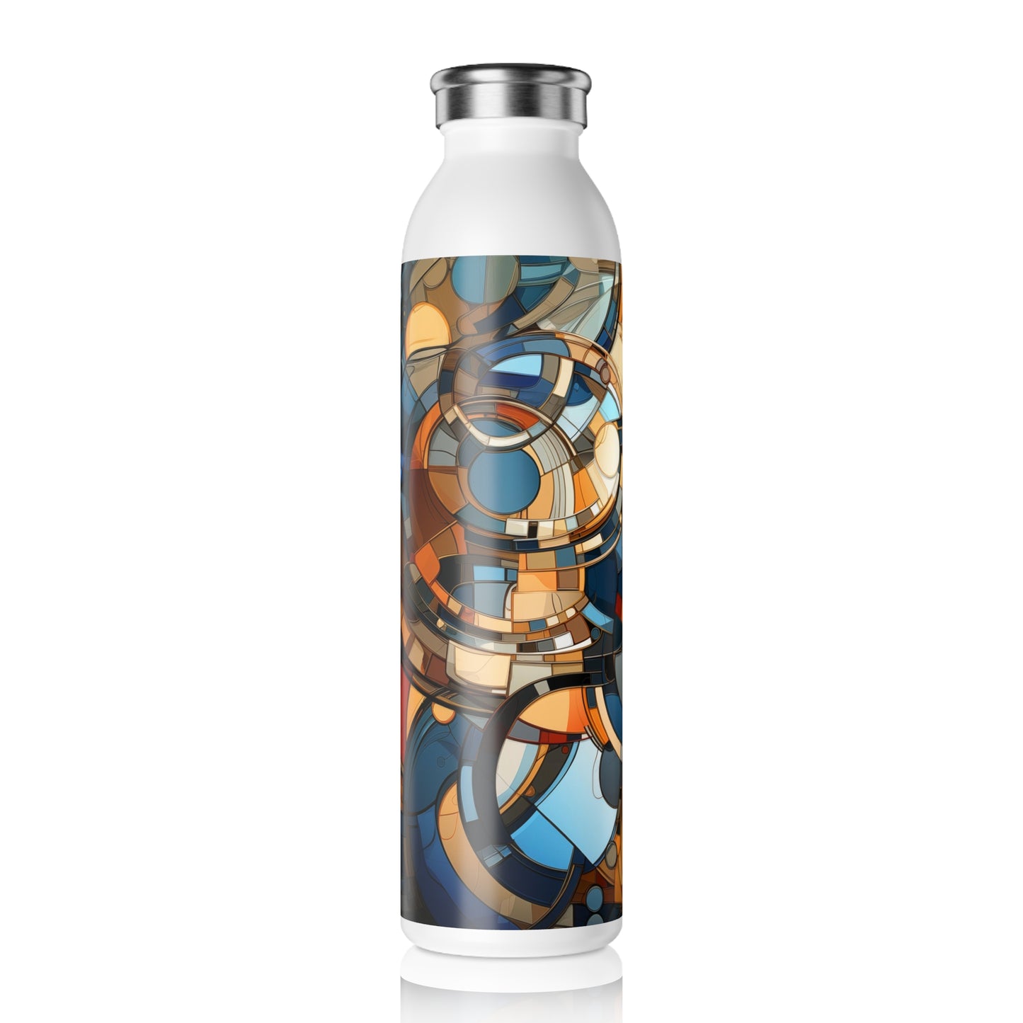 Slim Water Bottle - Arne Confucius 70s Sci Fi Nebula