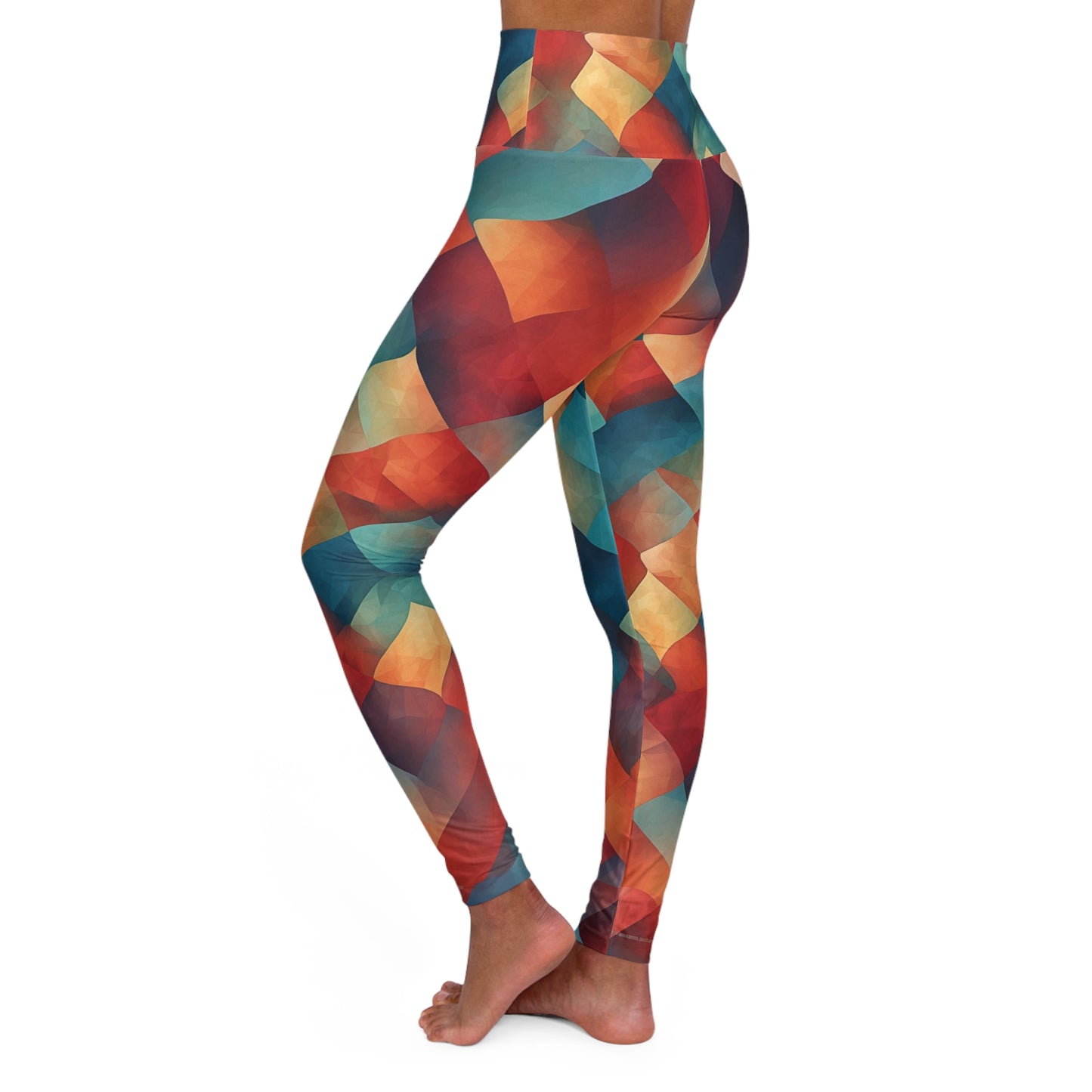High Waisted Leggings - Tove Manchester Harlequin