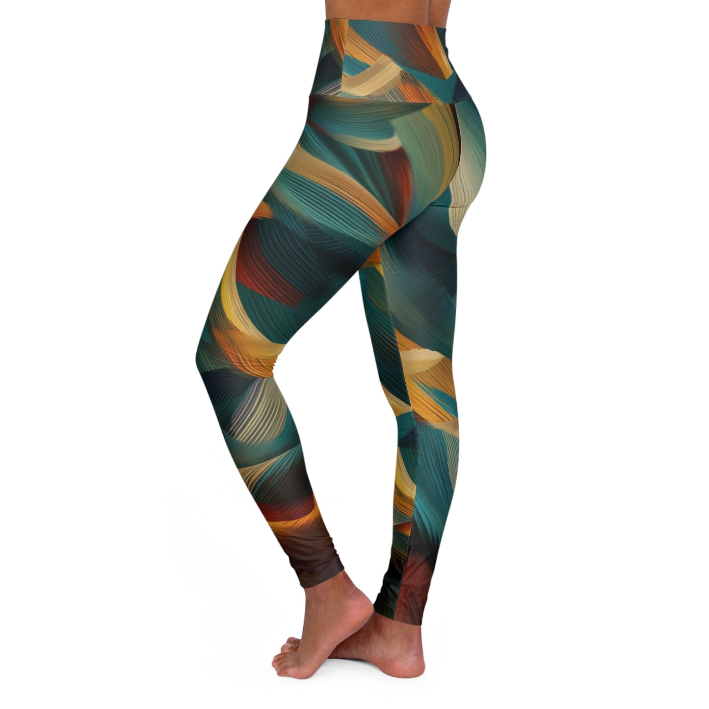High Waisted Leggings - Flemish Eyckian