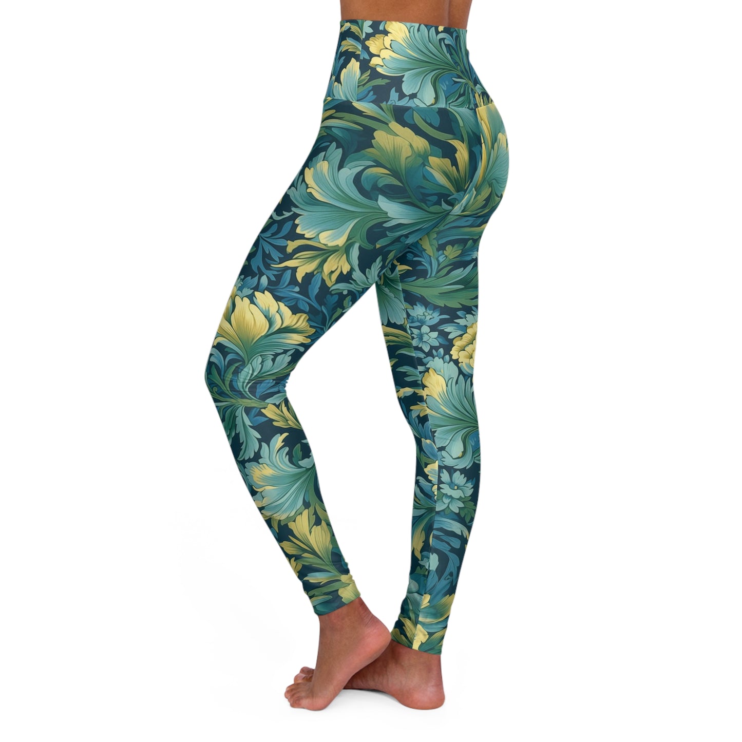 High Waisted Leggings - Elric Giverny Chintz