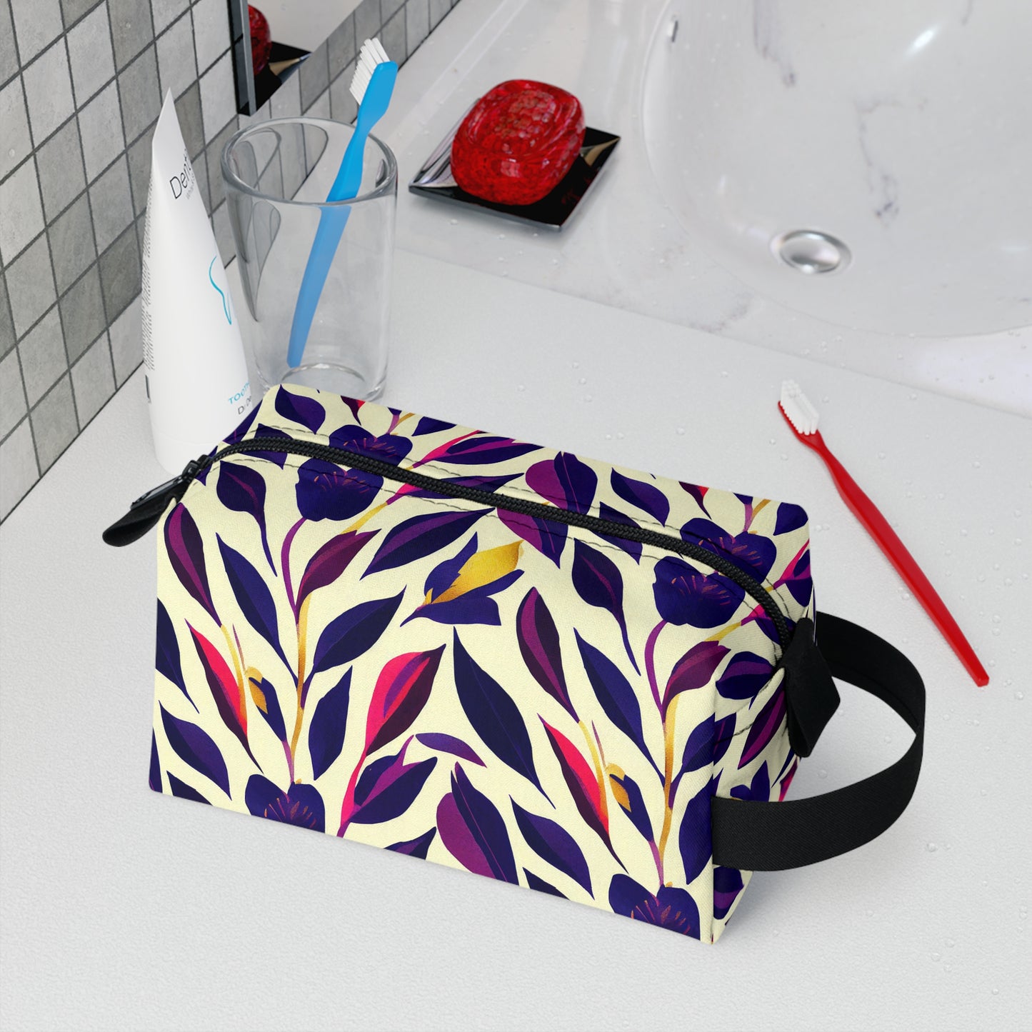 Toiletry Bag - Violet Flourish Damask