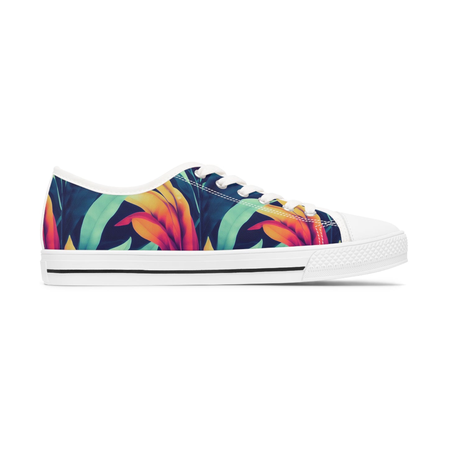 Women's Low Top Sneakers - Tropical Oasis