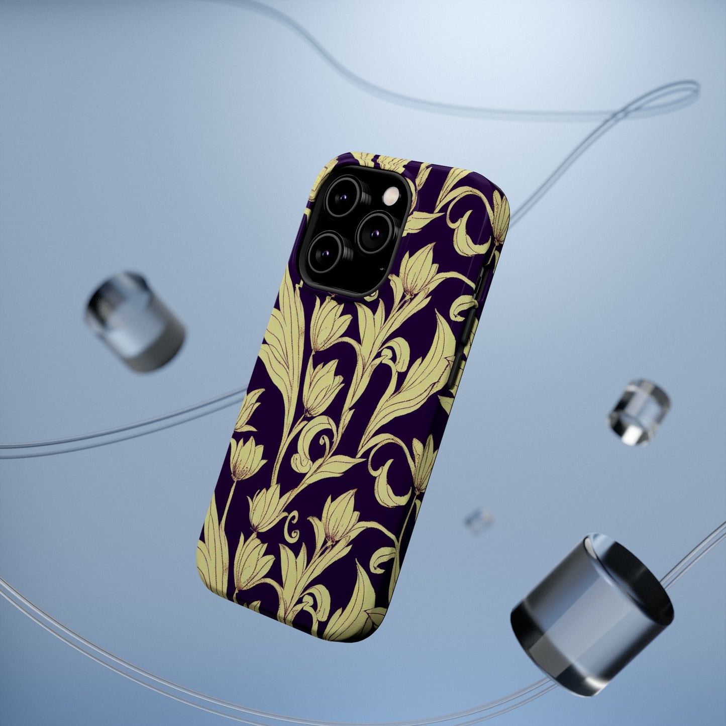 MagSafe Tough iPhone Case - Baroque Blossom Damask