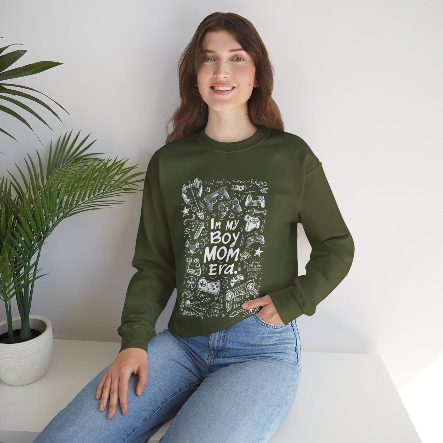 Unisex Heavy Blend™ Crewneck Sweatshirt - In My Boy Mom Era - Gamer