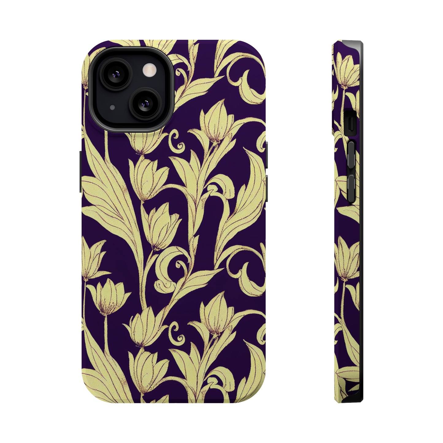 MagSafe Tough iPhone Case - Baroque Blossom Damask