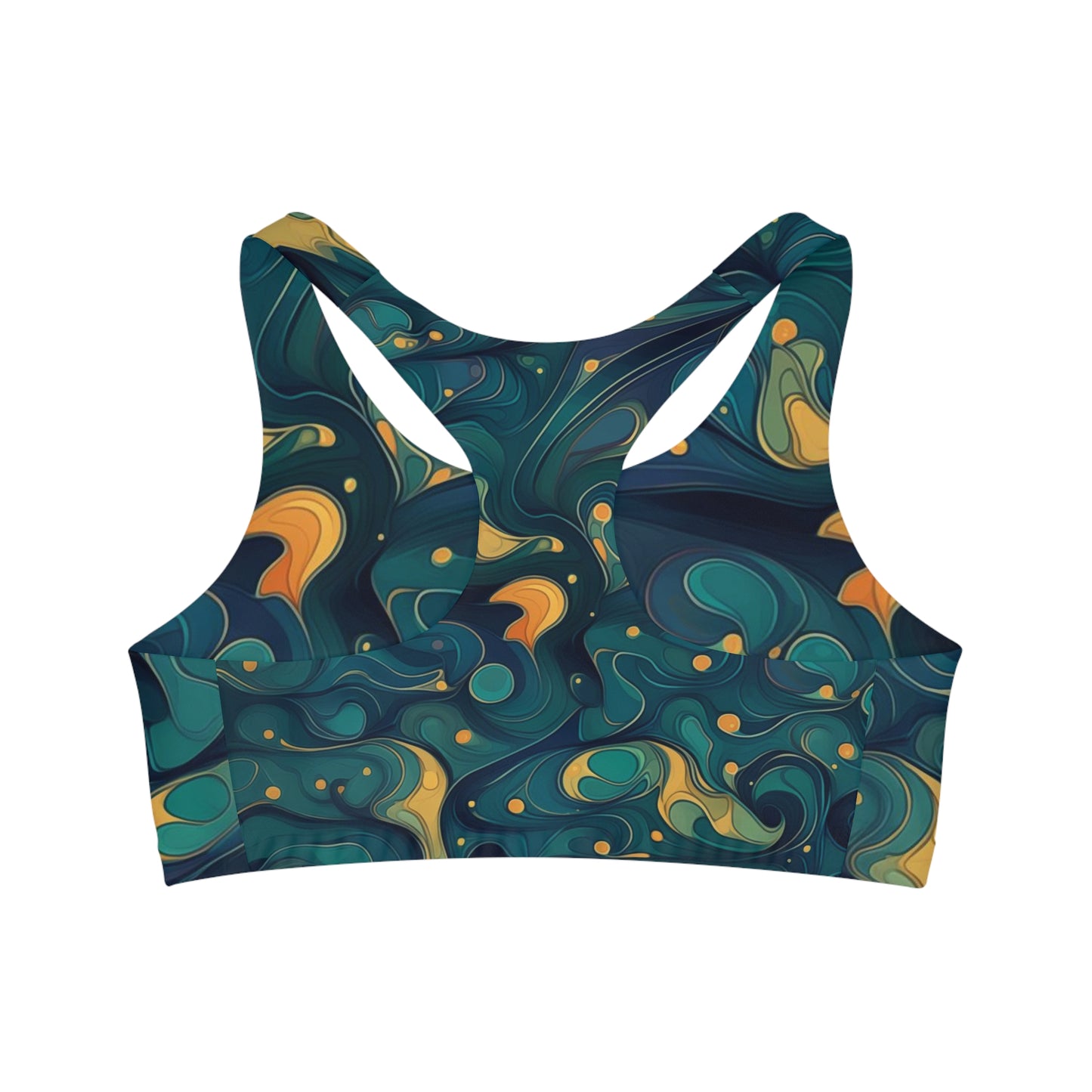 Sports Bra - Kenric Trikonasana 70s Sci Fi Nebula