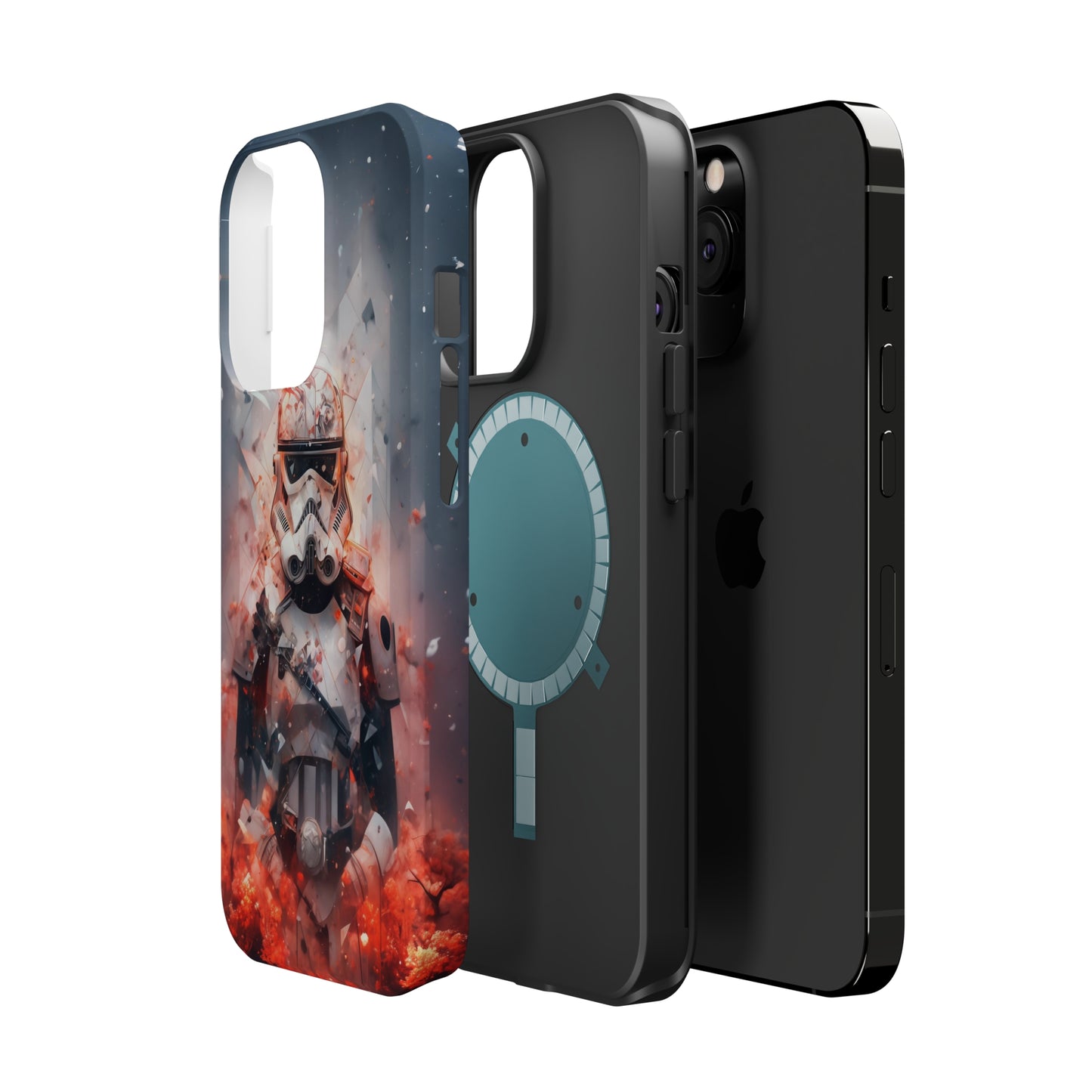 MagSafe Tough iPhone Case - Snow trooper Double Exposure