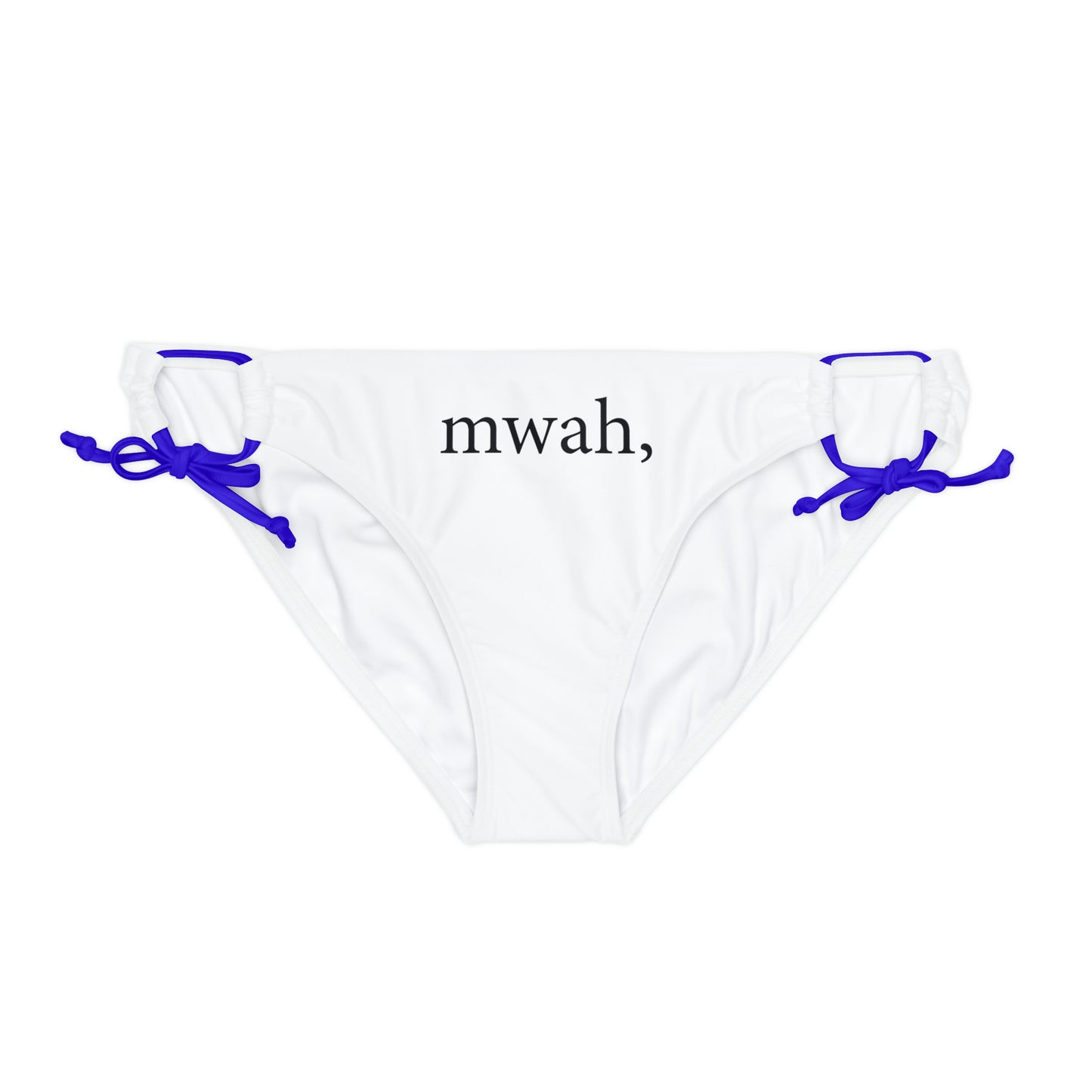 Loop Tie Side Bikini Bottom (AOP) - mwah, no bars.