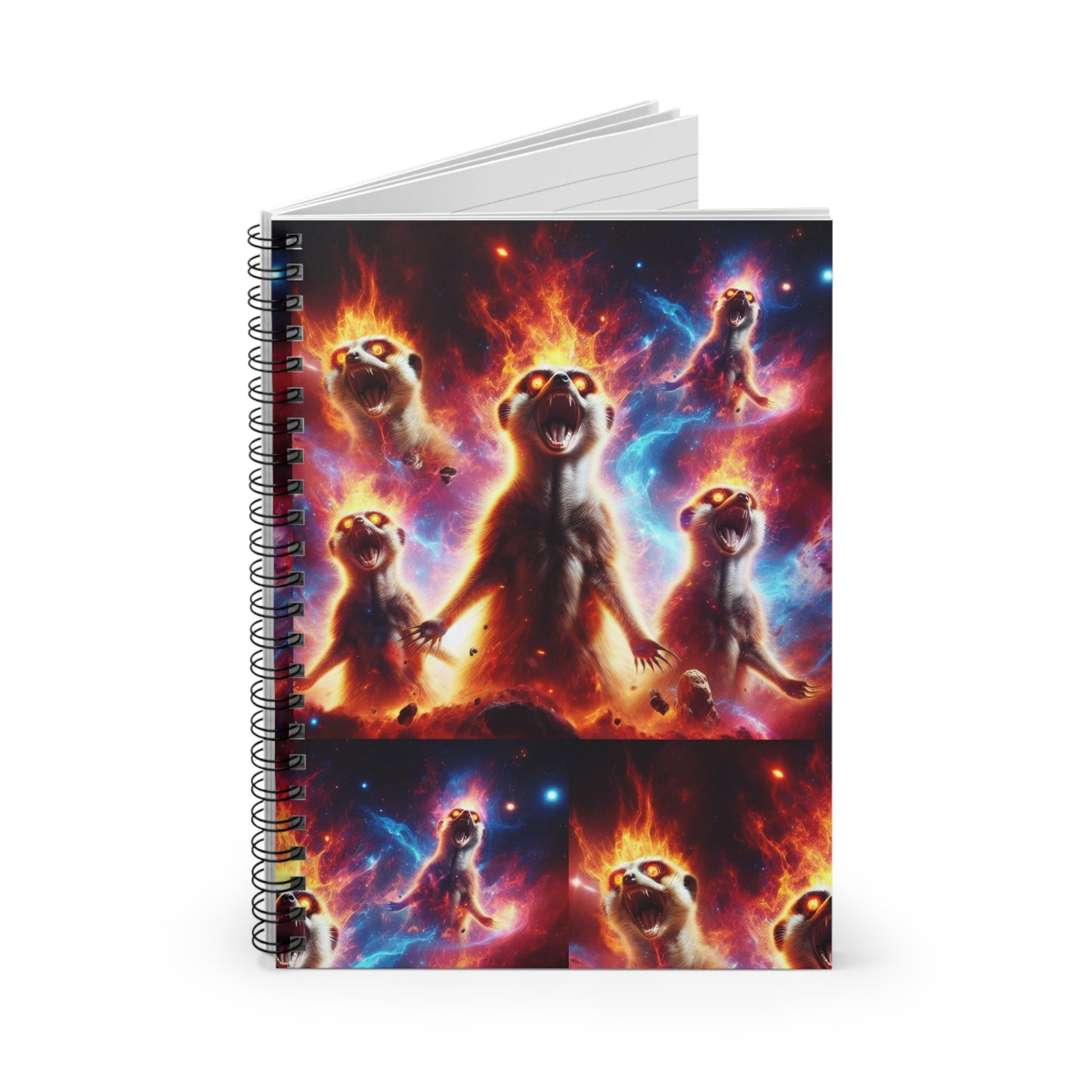 Spiral Notebook with Ruled Line - Meerkat Cosmic Level