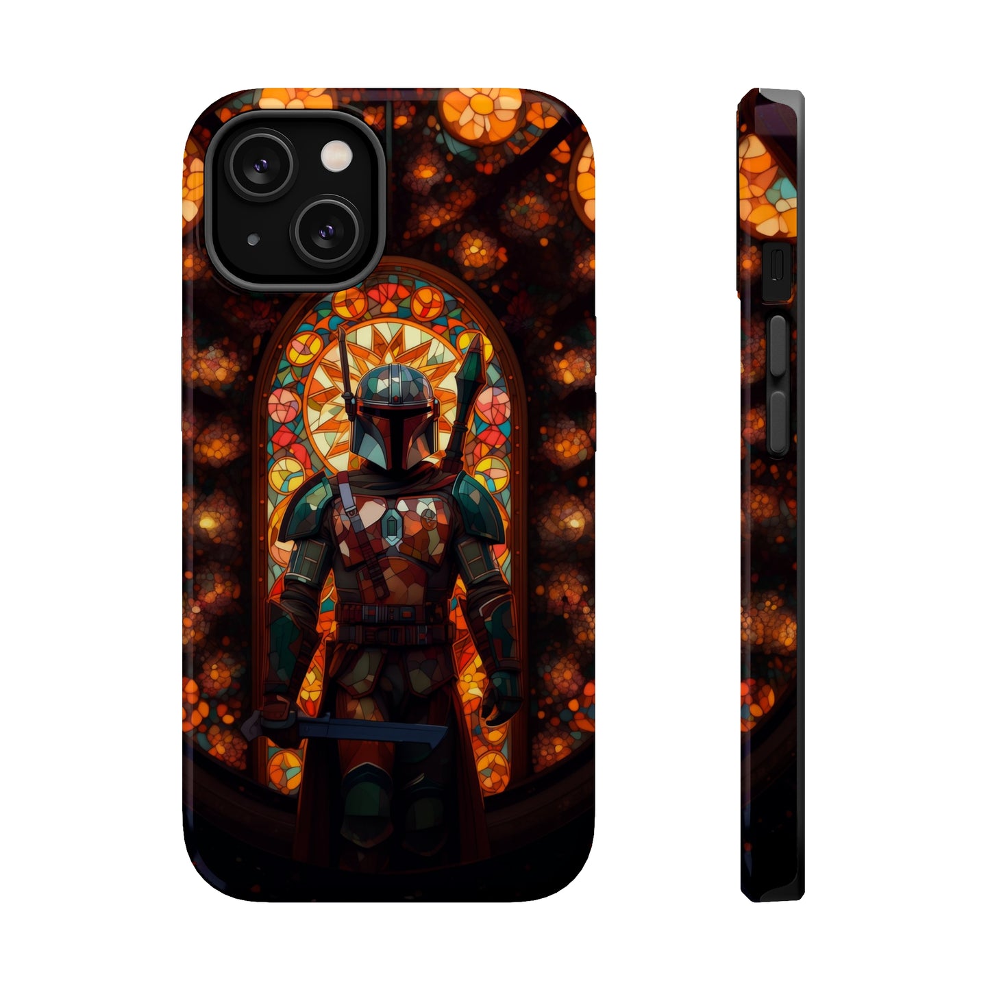 MagSafe Tough iPhone Case - The Mandalorian Catholic Stained Glass Window