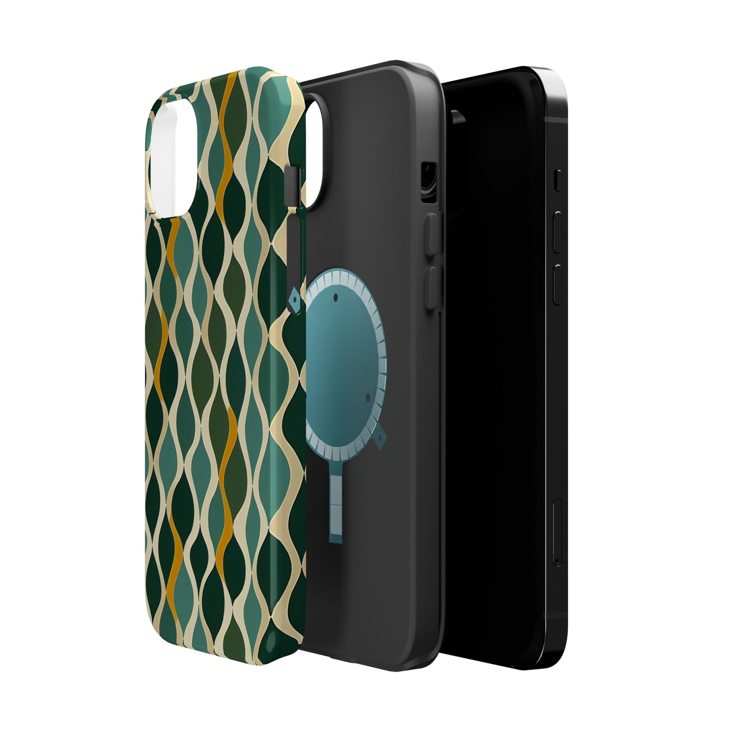 MagSafe Tough iPhone Case - Deco Aqua Ringlets.png
