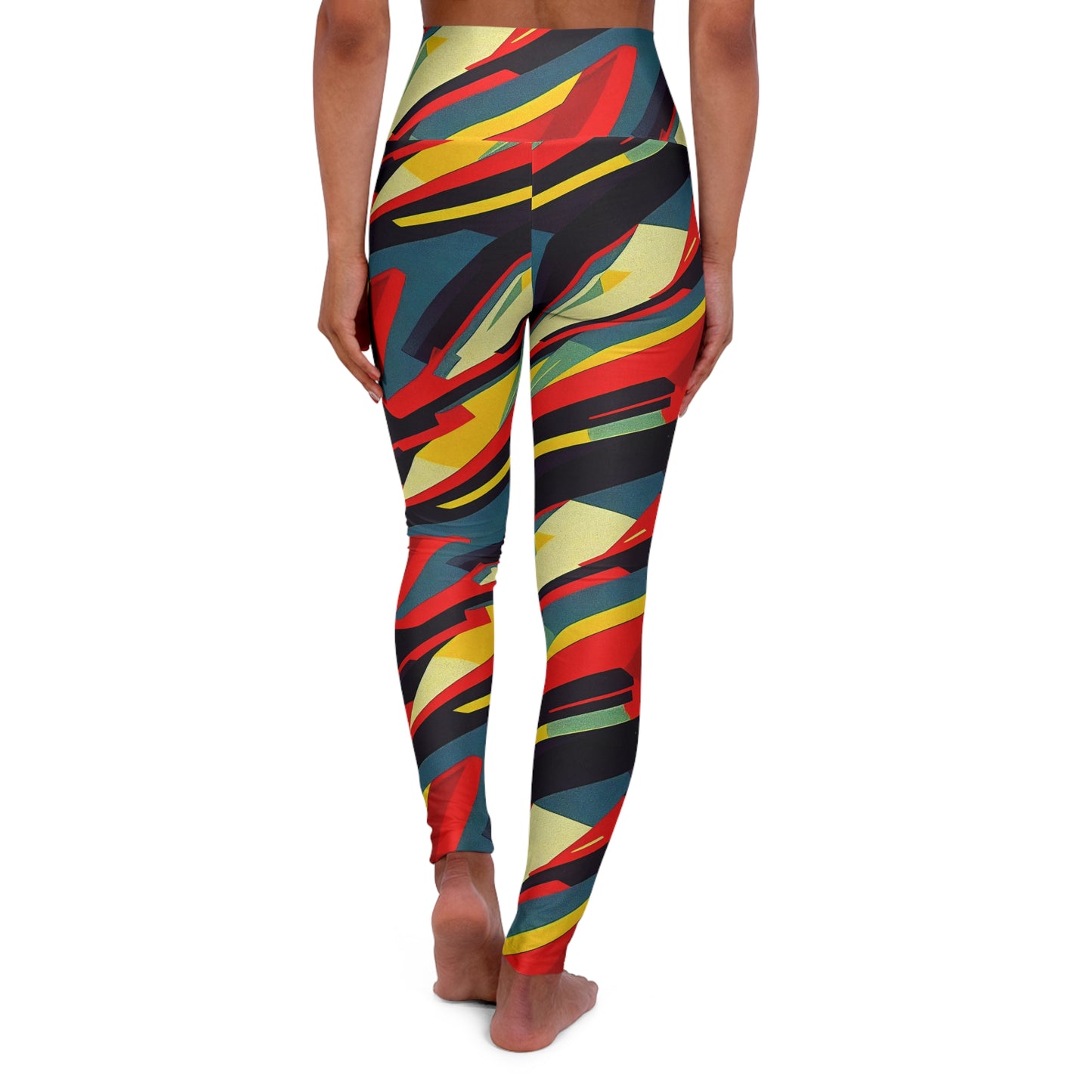 High Waisted Leggings - Pulp Galaxy Abstract