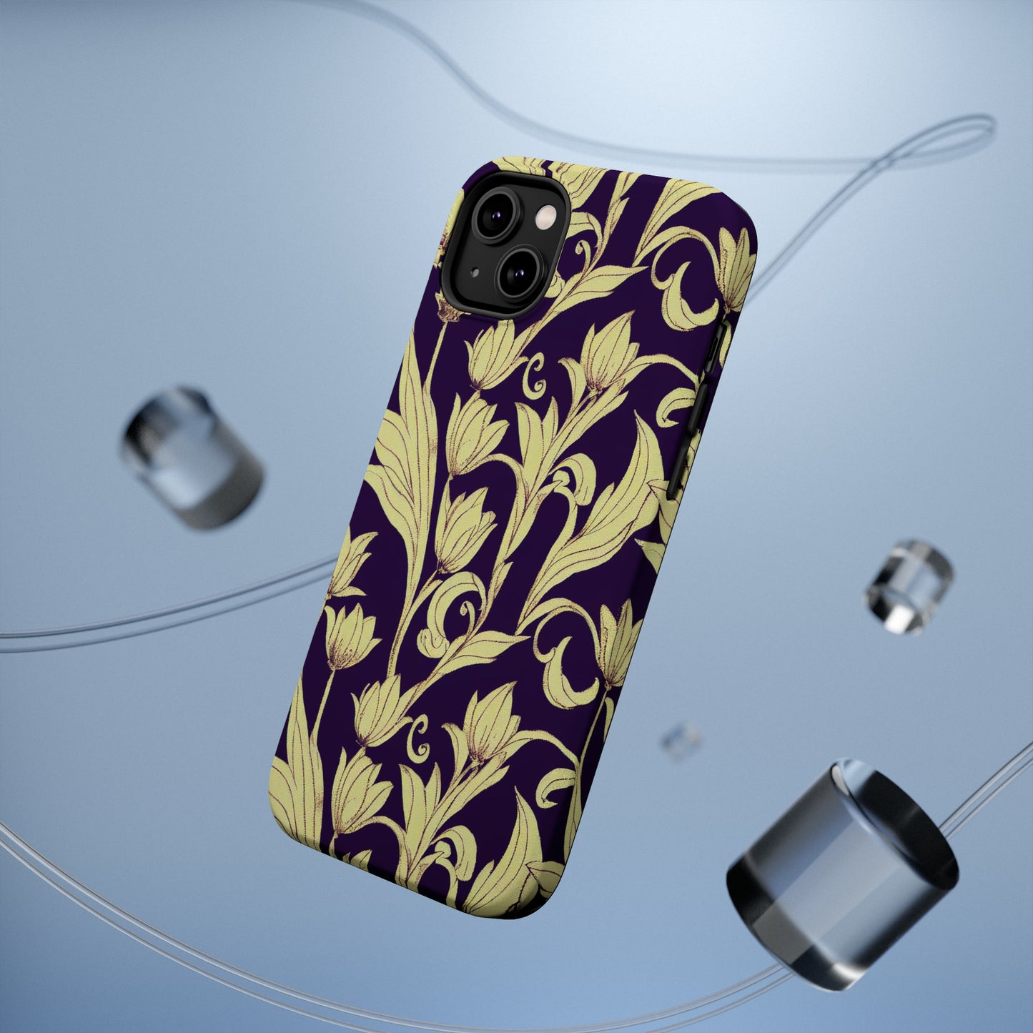 MagSafe Tough iPhone Case - Baroque Blossom Damask