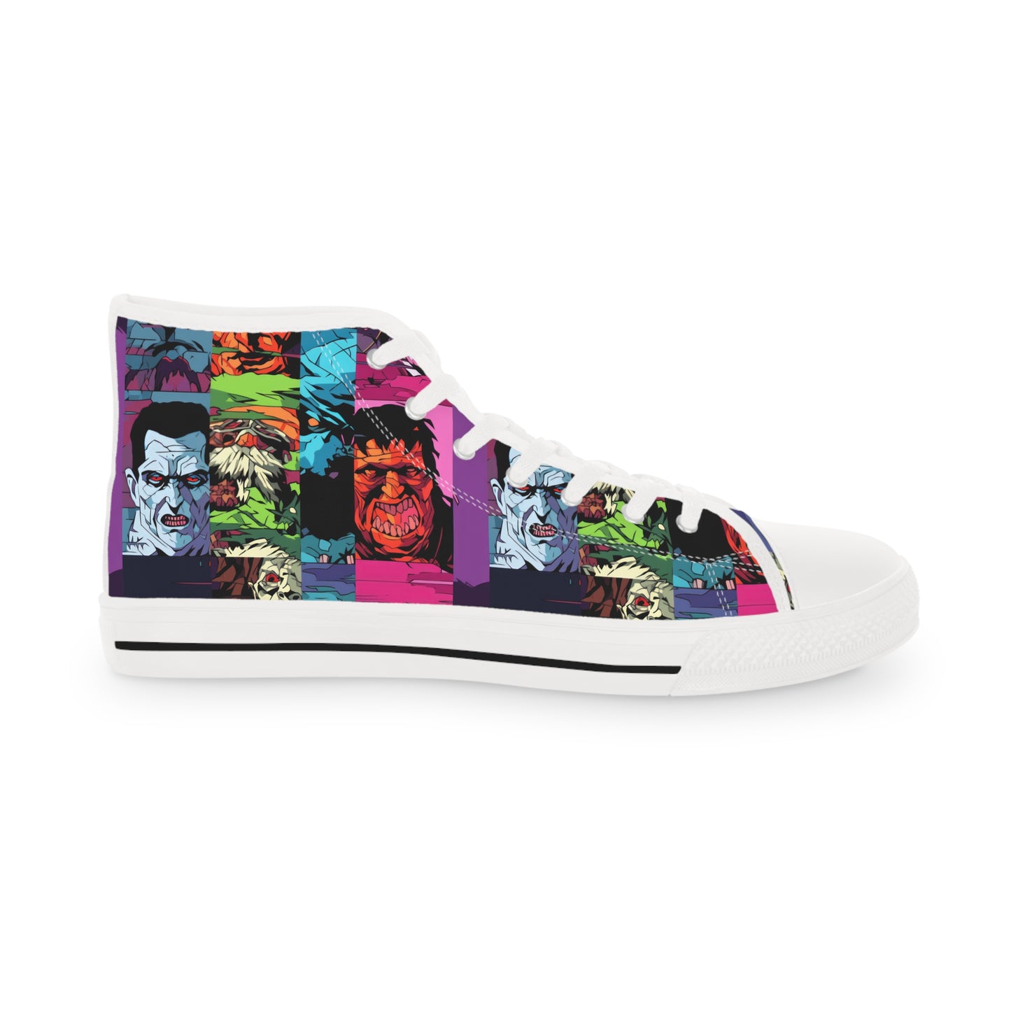 Men's High Top Sneakers - Spooky Monsters Anime Beta