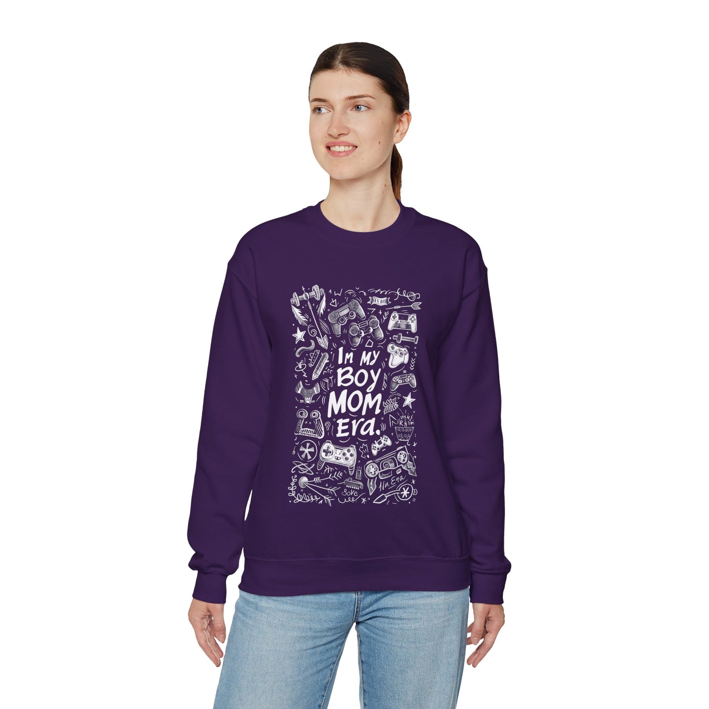 Unisex Heavy Blend™ Crewneck Sweatshirt - In My Boy Mom Era - Gamer