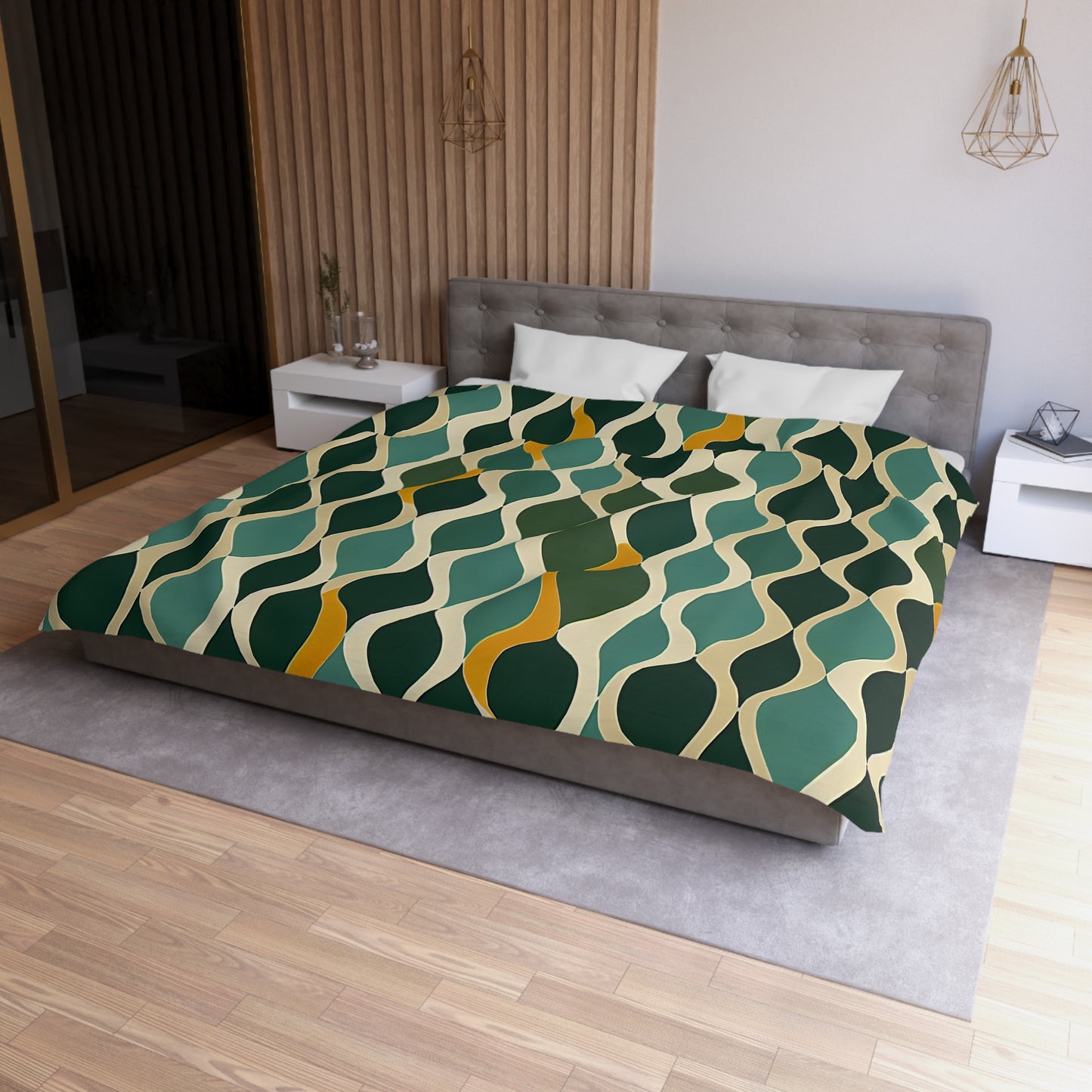 Duvet Cover - Deco Aqua Ringlets
