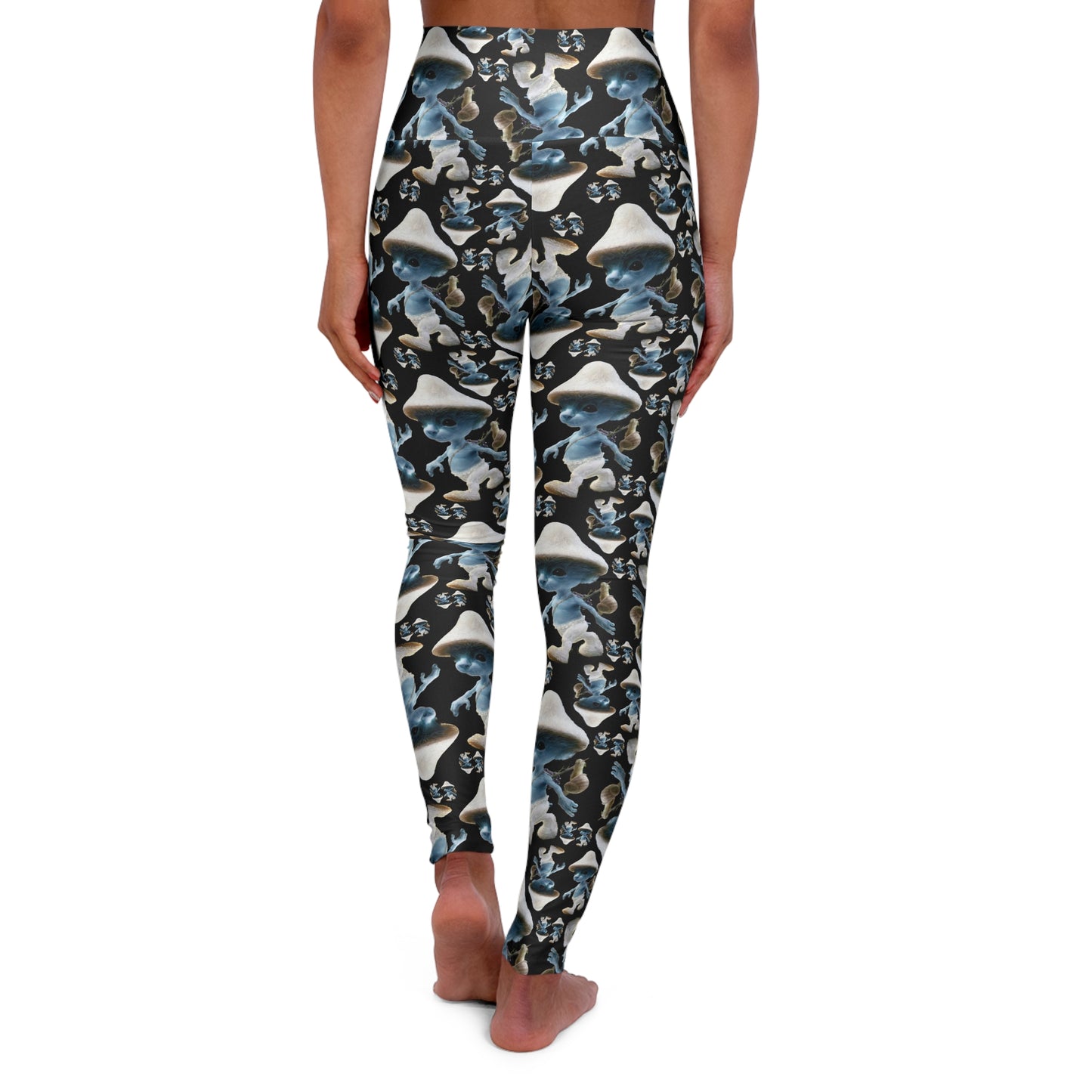 High Waisted Leggings - SmurfCat Pattern