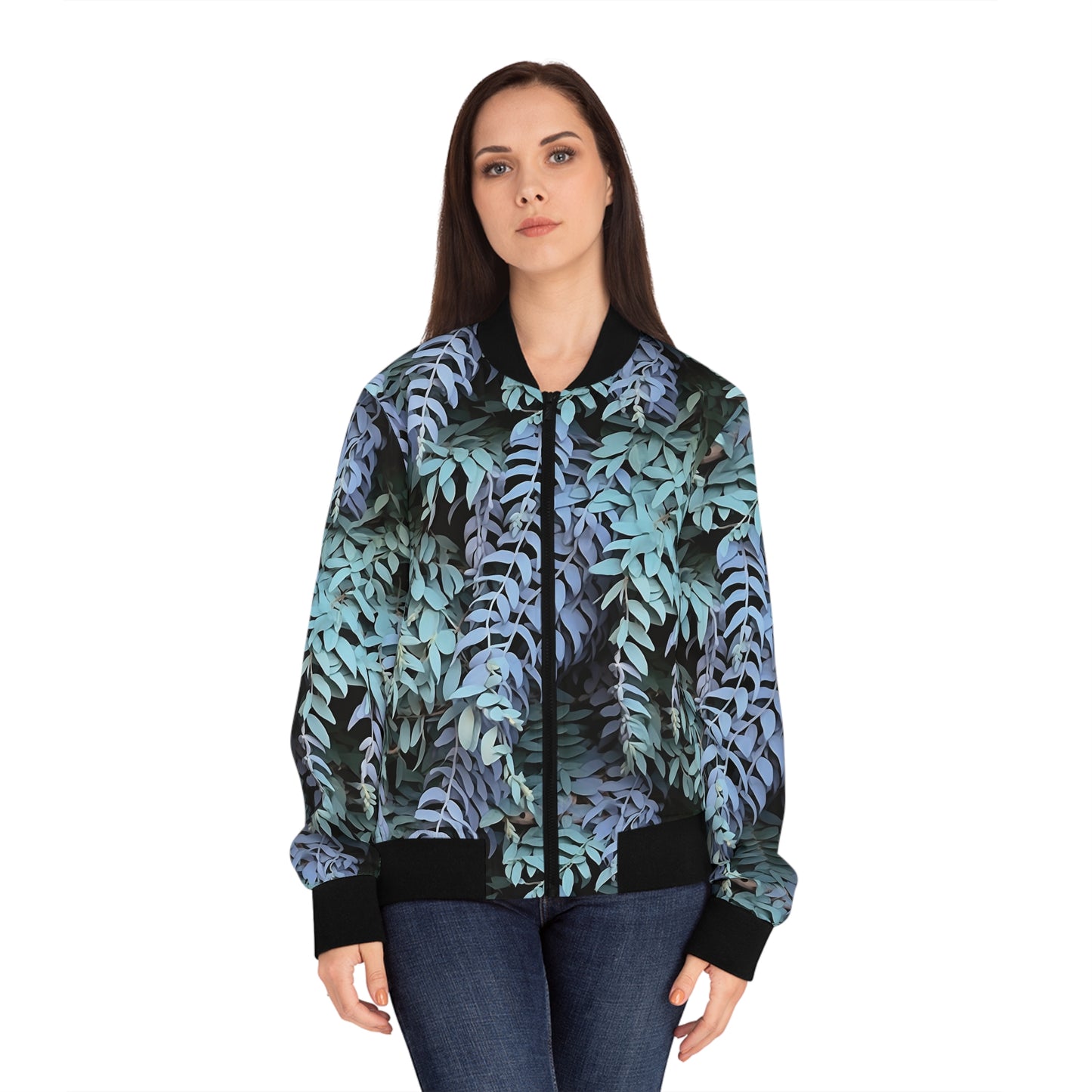 Women's Bomber Jacket - Purple Sage, Purple Sage