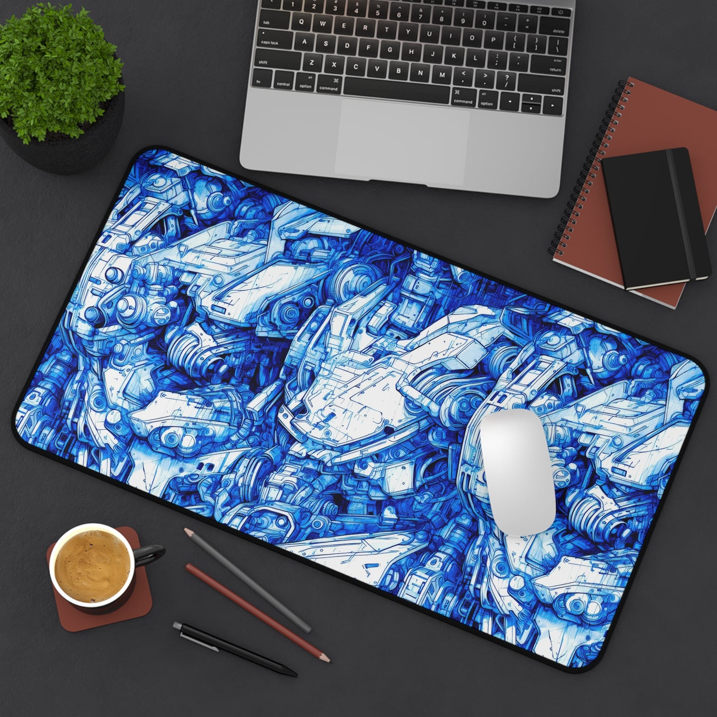 Desk Mat - Mecha Blueprint