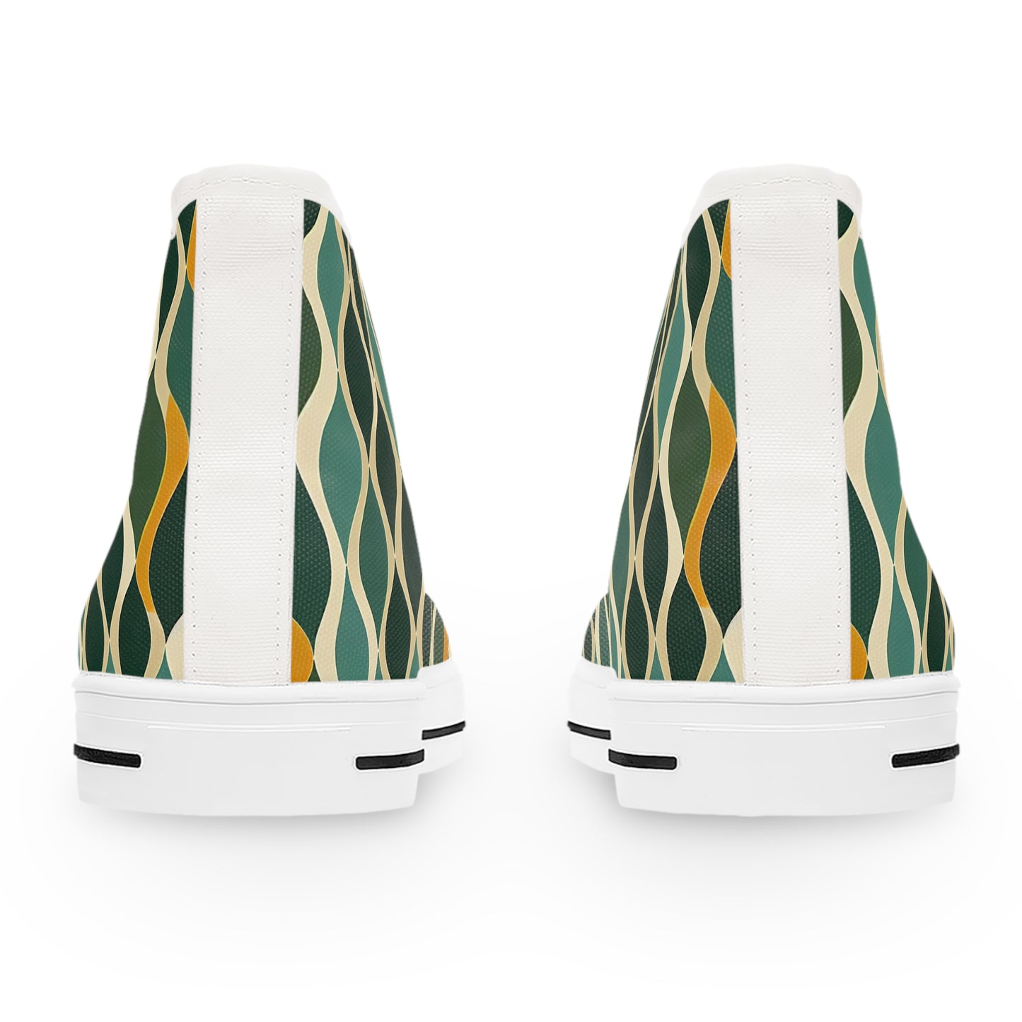 Women's High Top Sneakers - Deco Aqua Ringlets