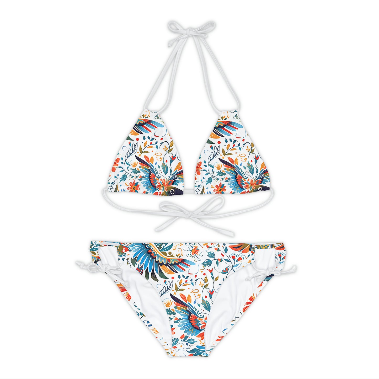 Strappy Bikini Set - Colibri Abstract