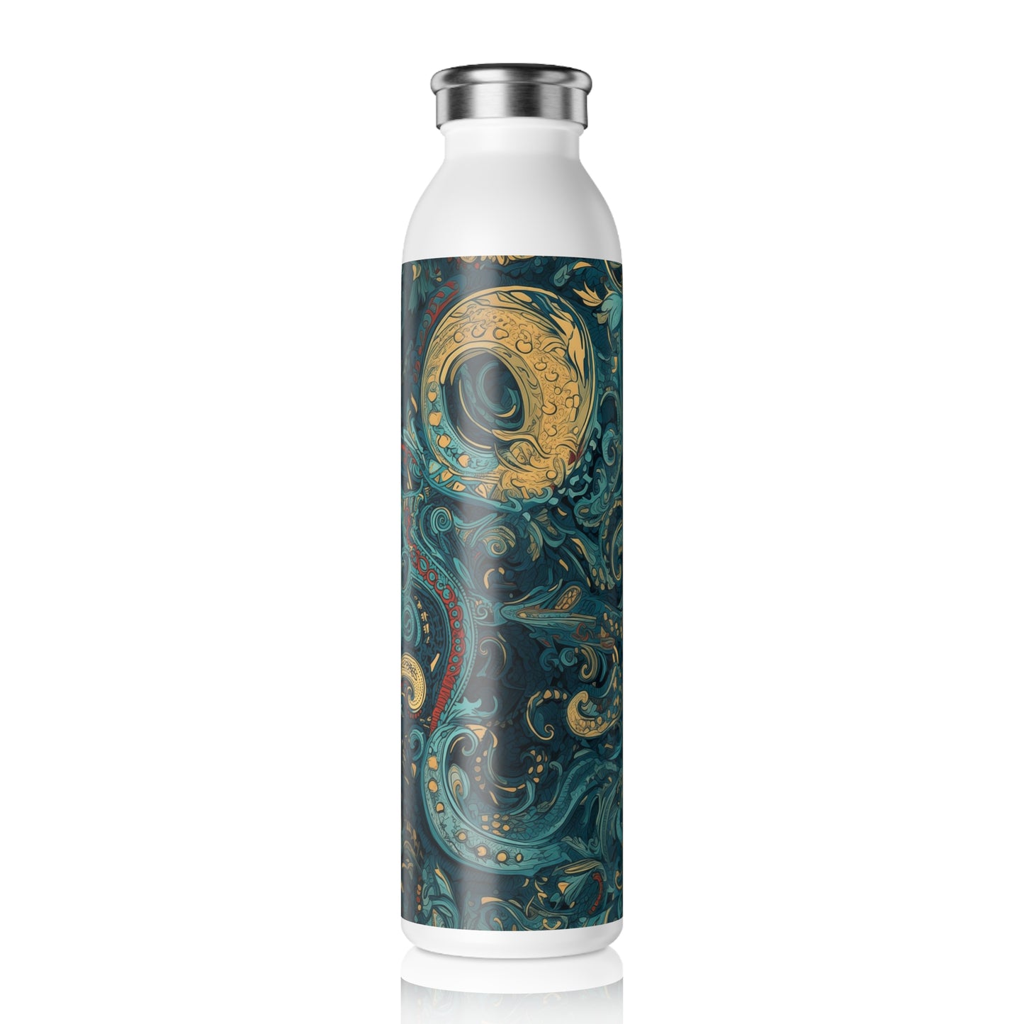 Slim Water Bottle - Martine Trikonasana Paisley