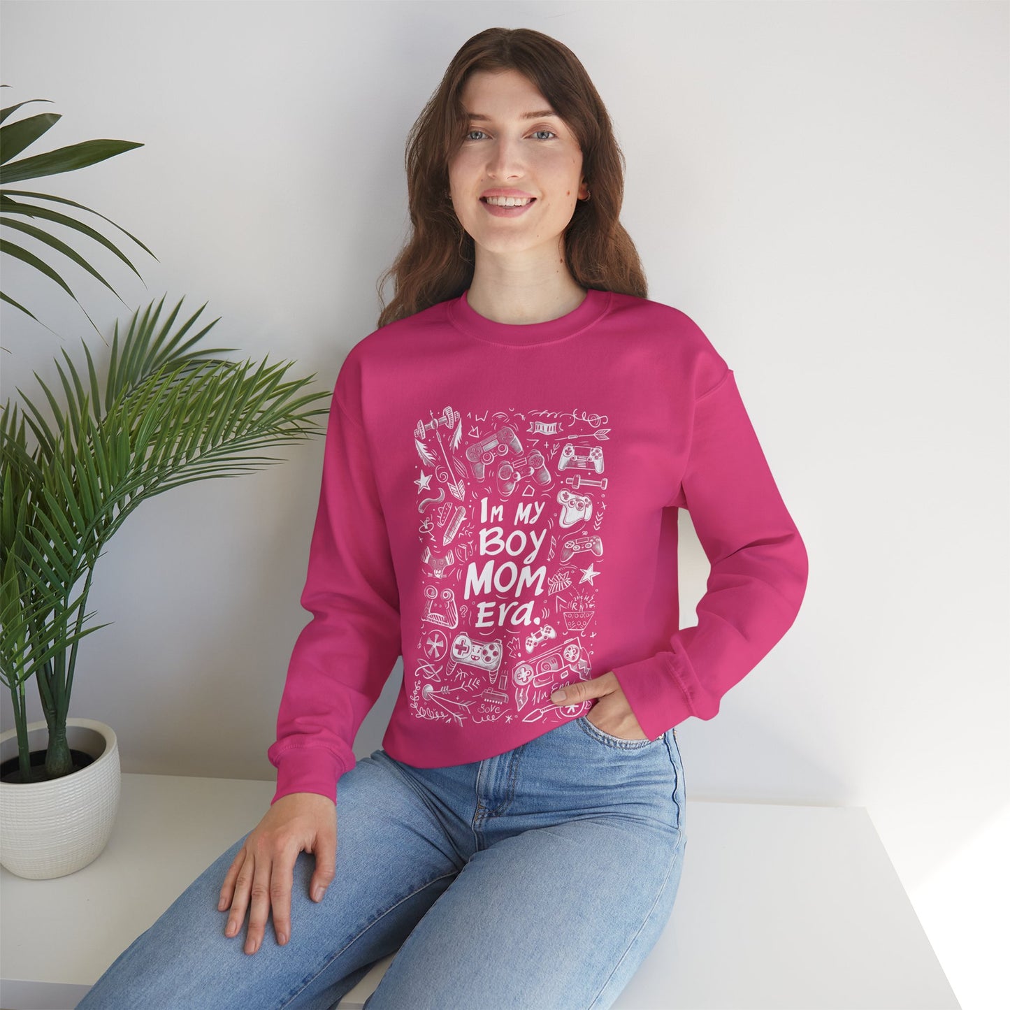 Unisex Heavy Blend™ Crewneck Sweatshirt - In My Boy Mom Era - Gamer