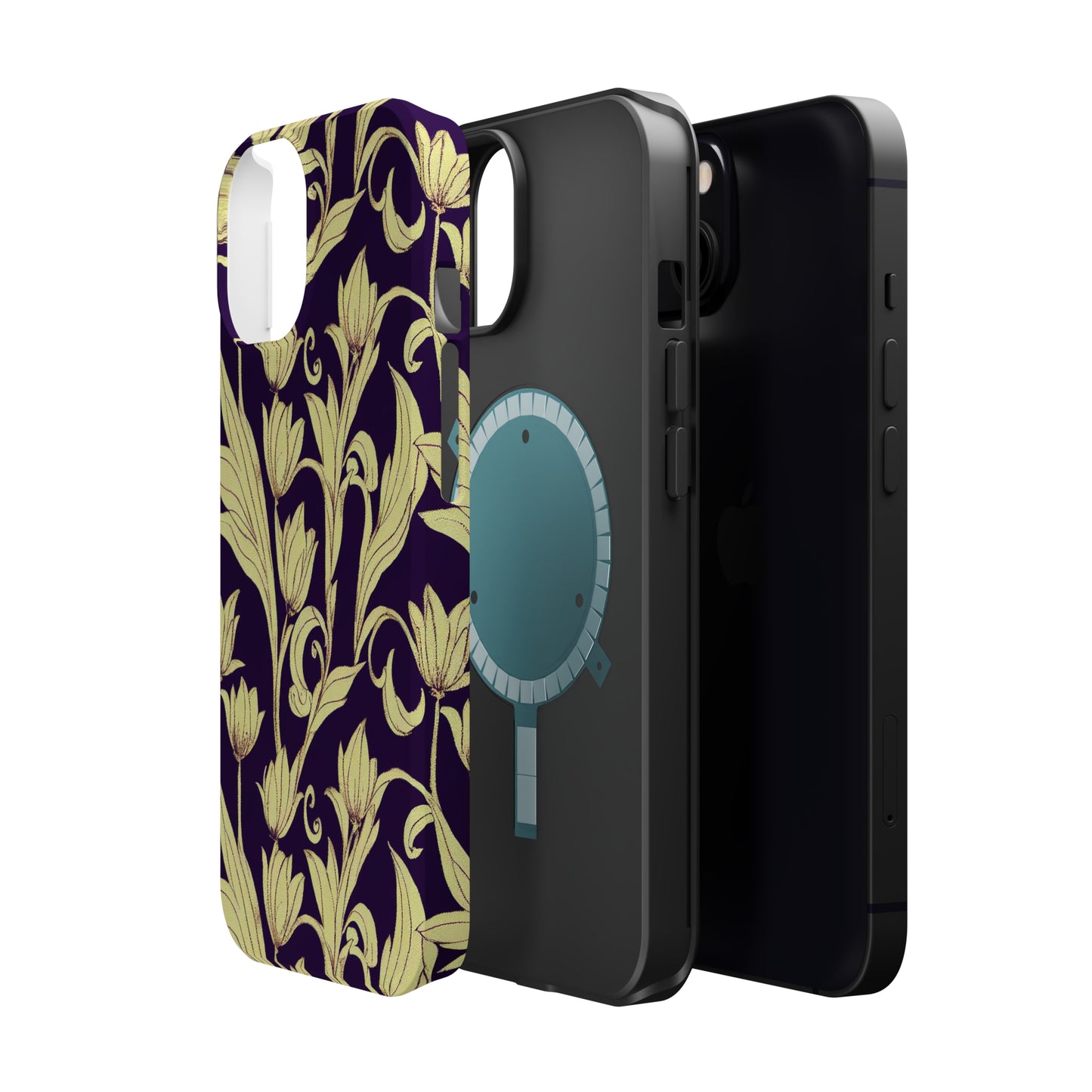 MagSafe Tough iPhone Case - Baroque Blossom Damask