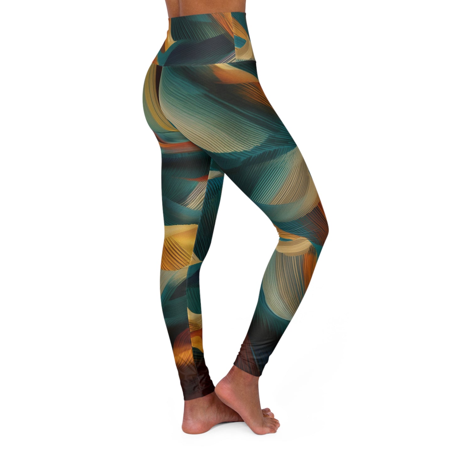 High Waisted Leggings - Flemish Eyckian