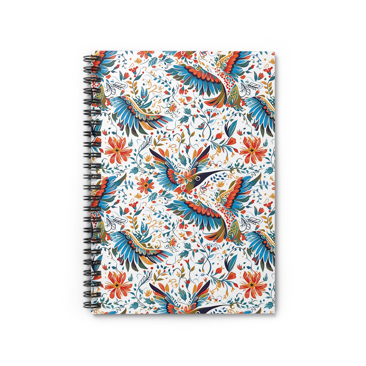 Spiral Notebook with Ruled Line - Colibri Abstract