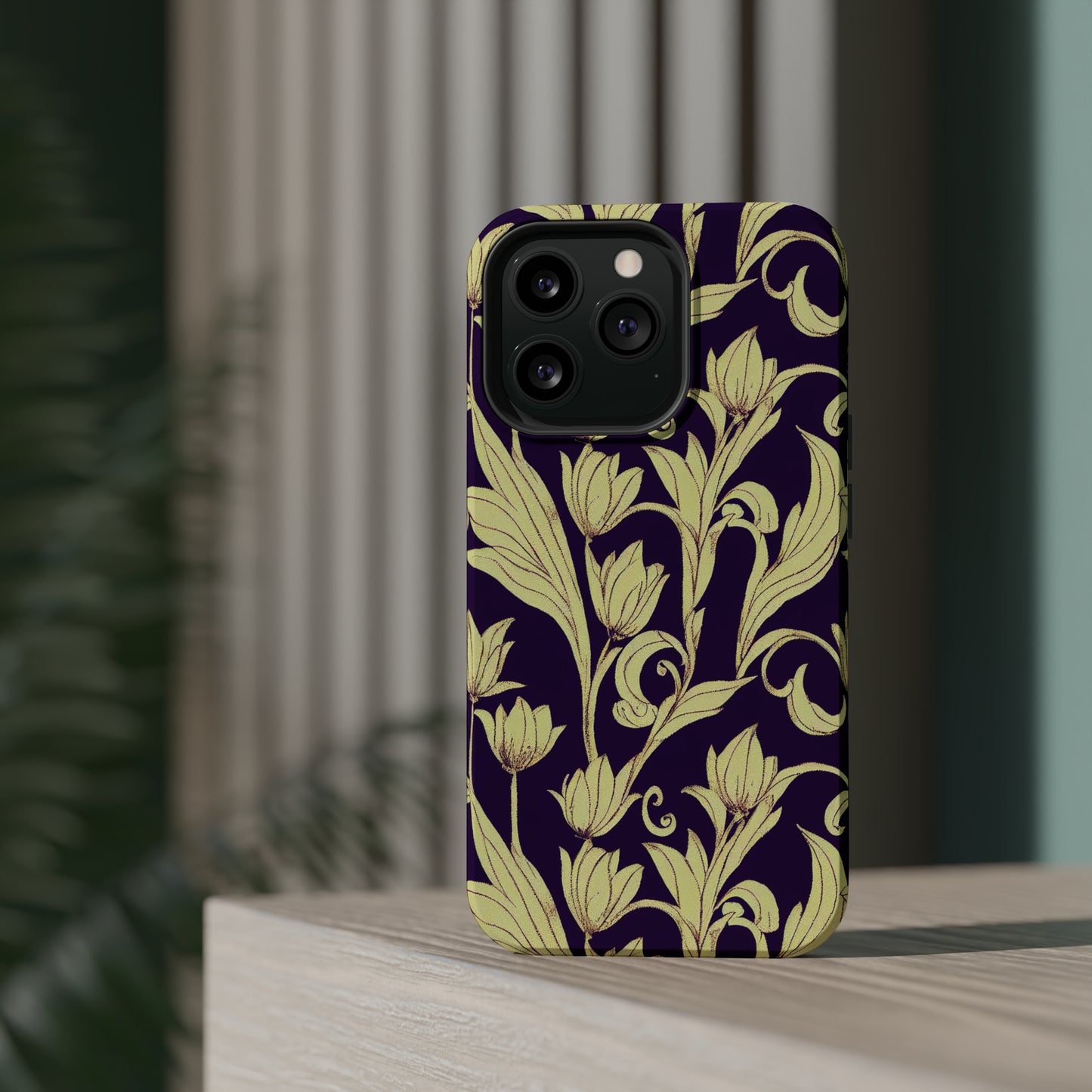 MagSafe Tough iPhone Case - Baroque Blossom Damask