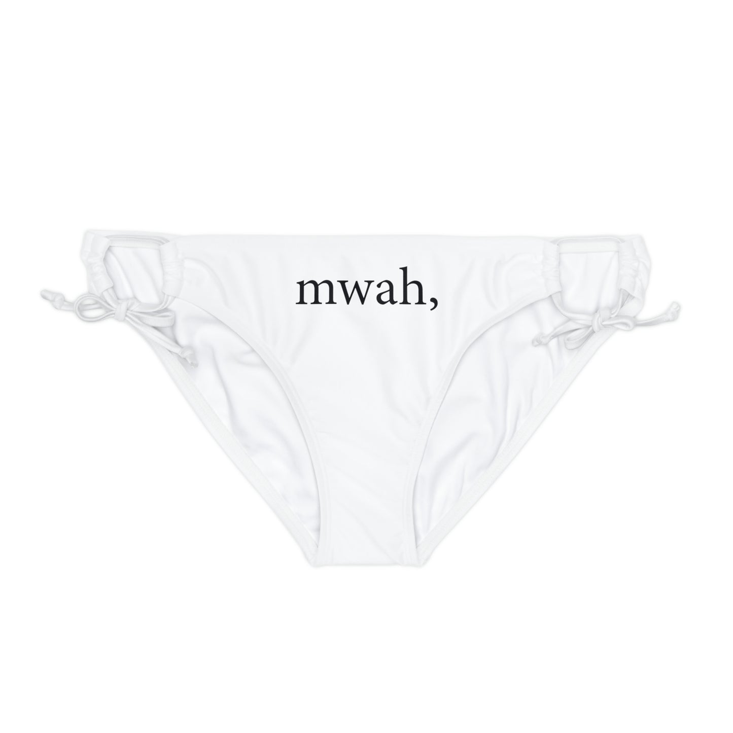 Loop Tie Side Bikini Bottom (AOP) - mwah, no bars.