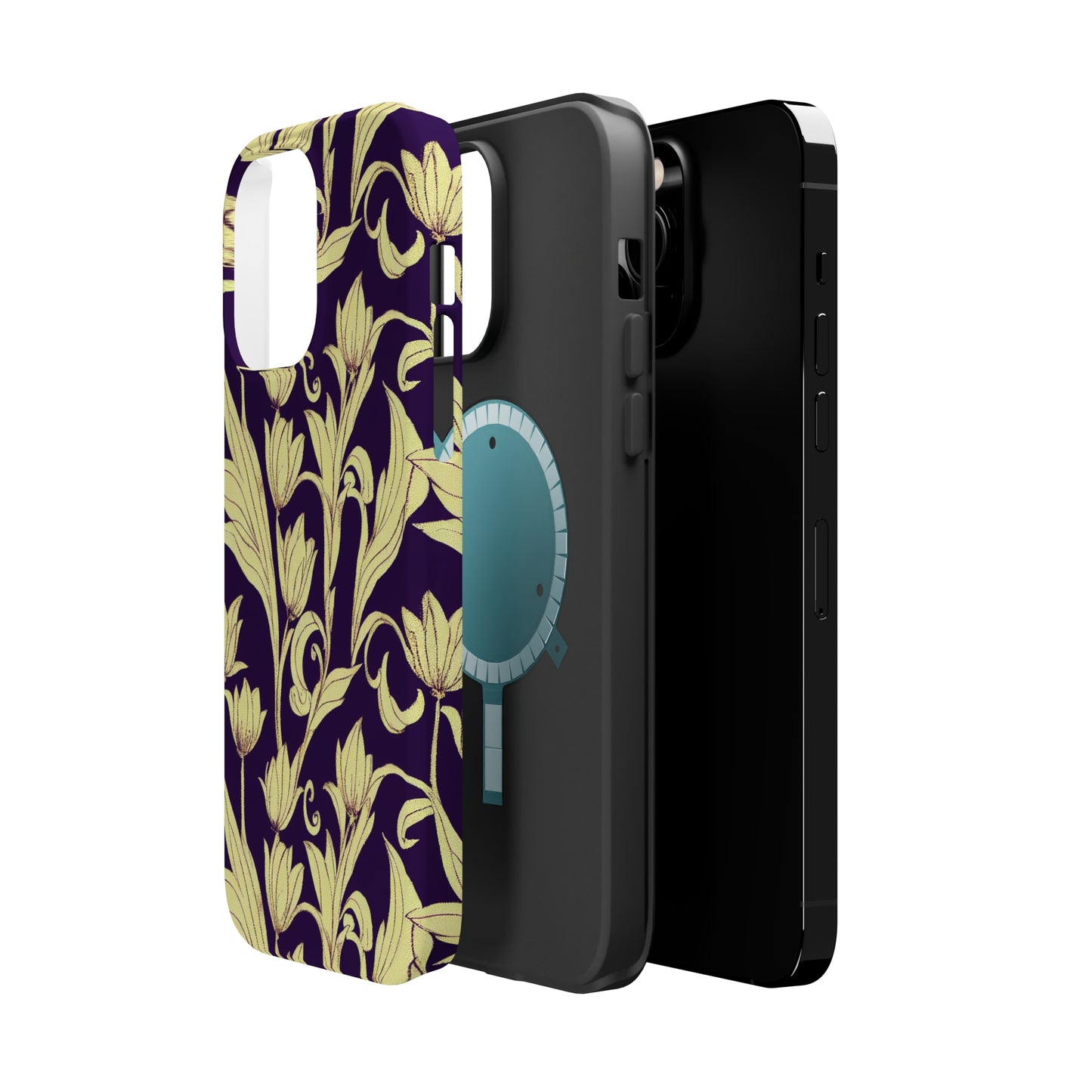 MagSafe Tough iPhone Case - Baroque Blossom Damask