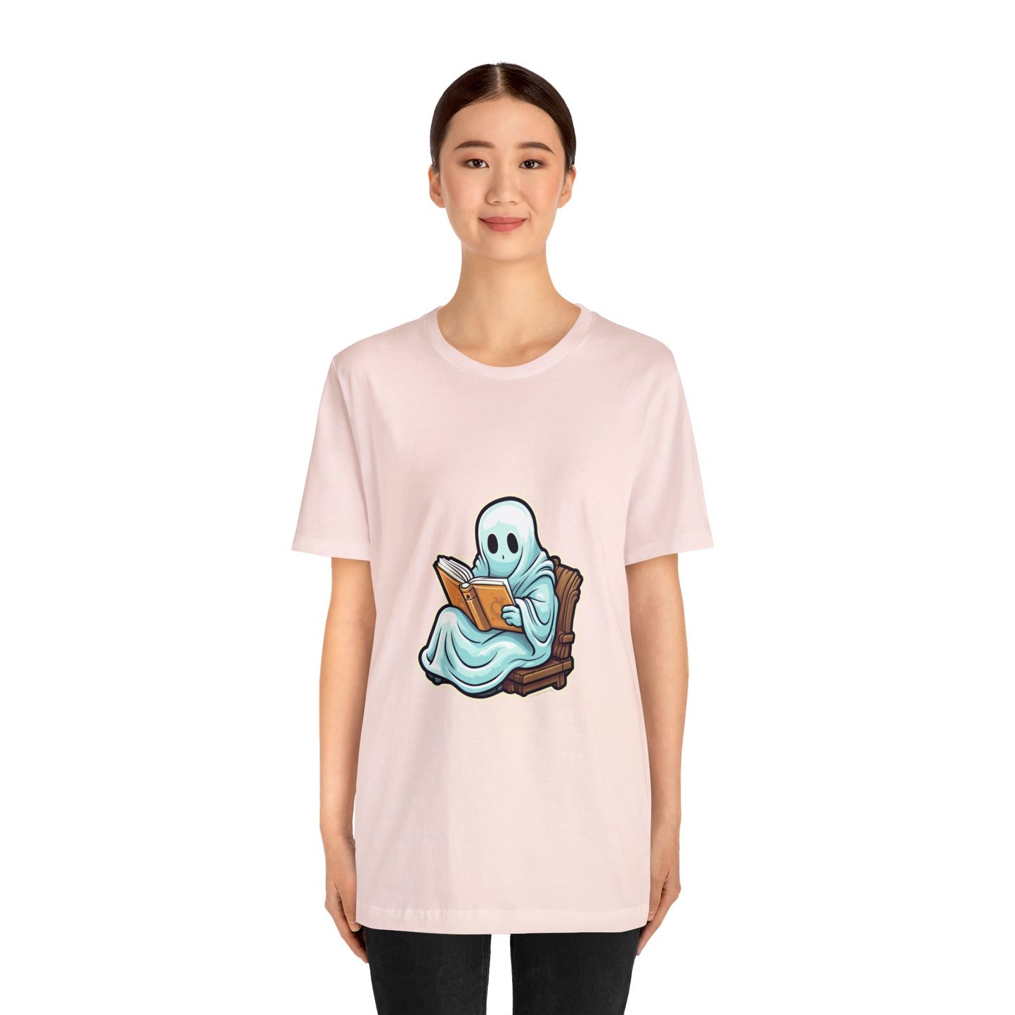 Ghost Reading Books Tee Shirt, Halloween Teacher Gift, Librarian, Ghost, Halloween Tee