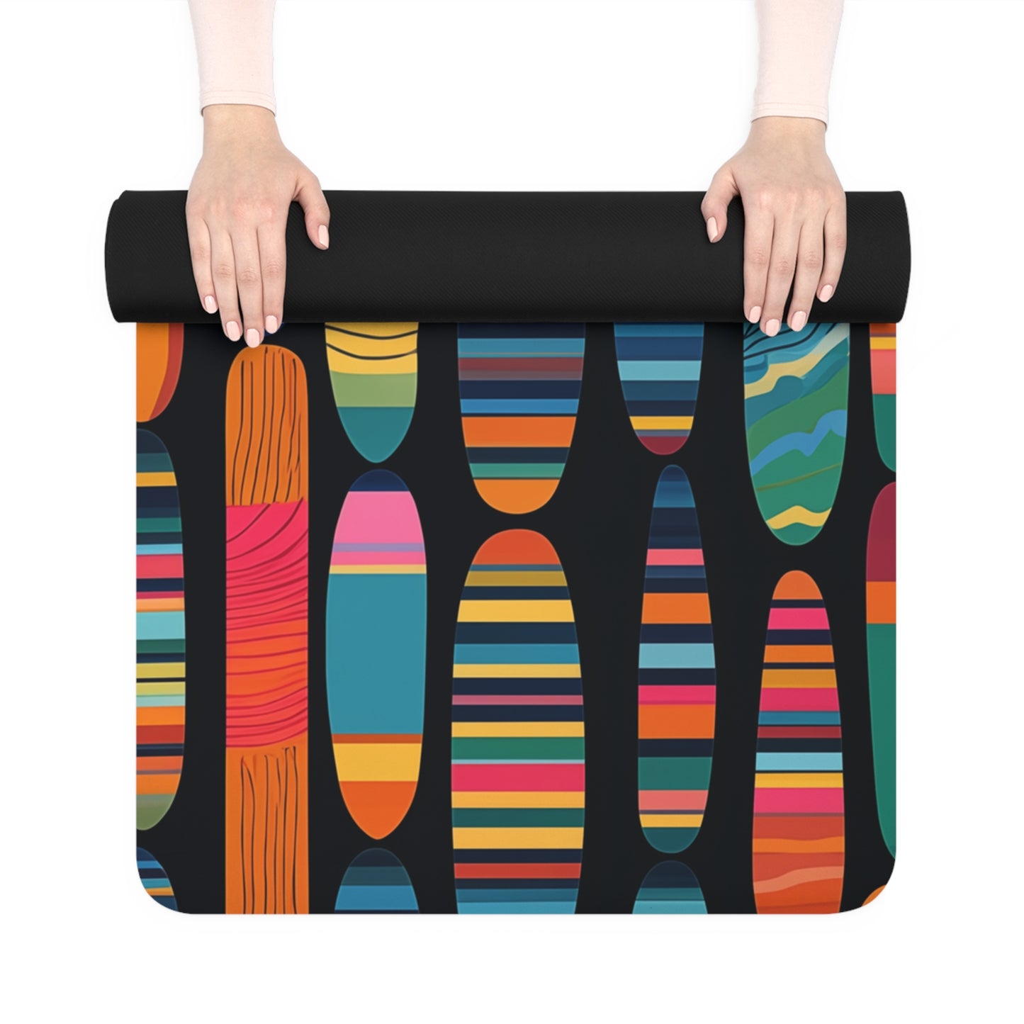 Rubber Yoga Mat- Petrarca So Paulo Stripes