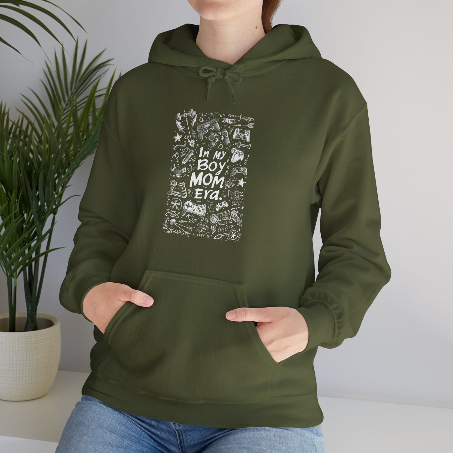 Unisex Heavy Blend™ Hooded Sweatshirt - In My Boy Mom Era - Gamer