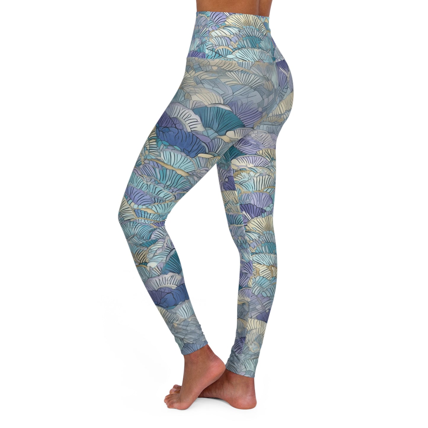 High Waisted Leggings - Quentin Owosso Seersucker