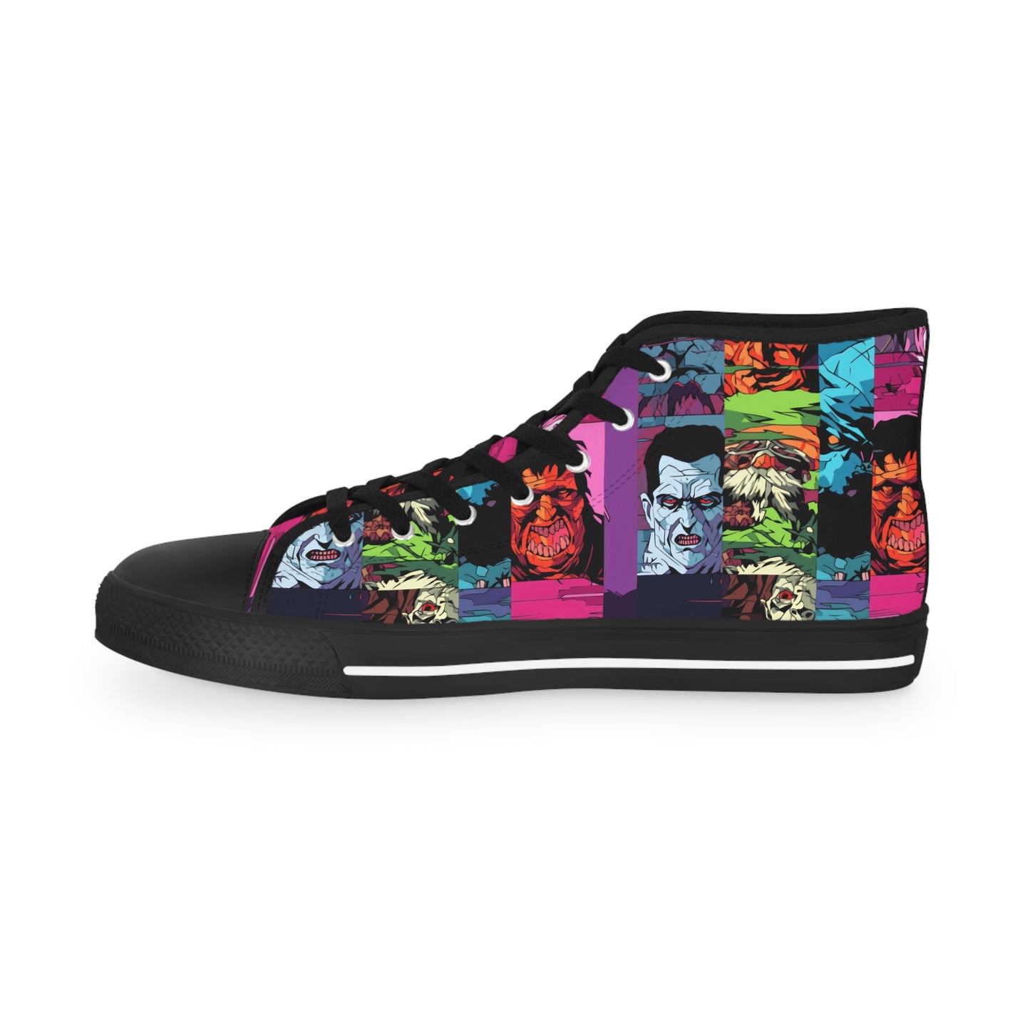 Men's High Top Sneakers - Spooky Monsters Anime Beta