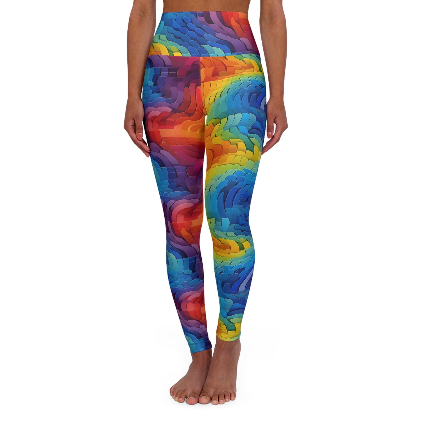 High Waisted Leggings - Paper Coral