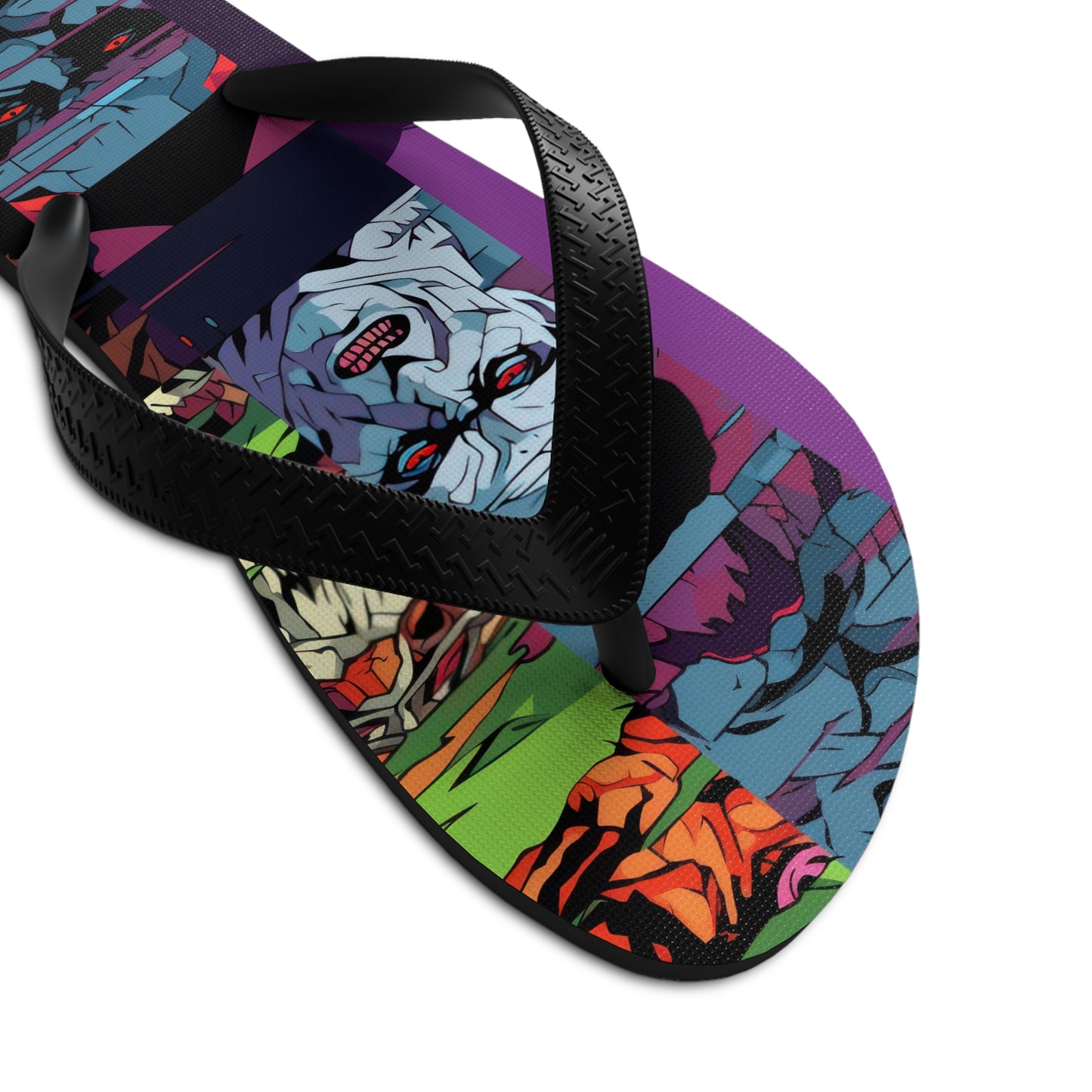 Unisex Flip-Flops - Spooky Monsters Anime Beta