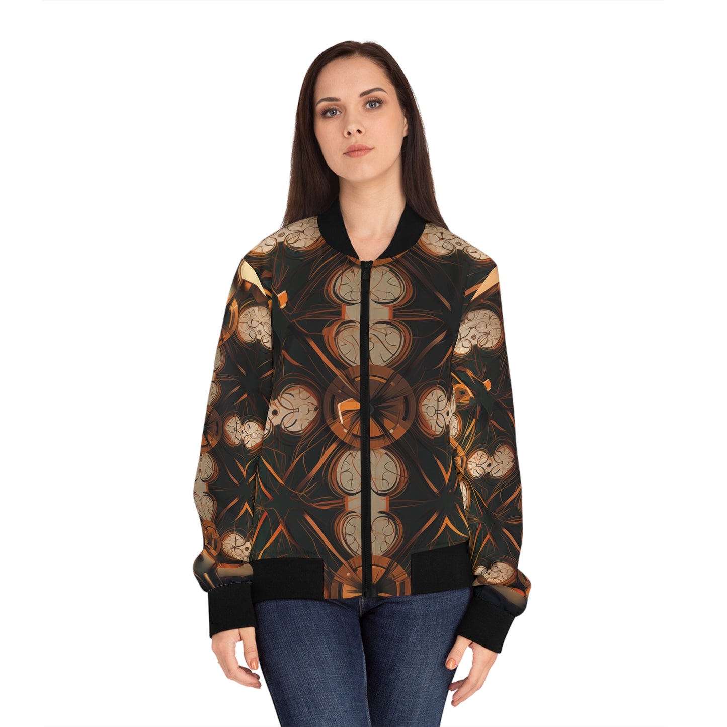 Women's Bomber Jacket - Boba Fett infographic illustration